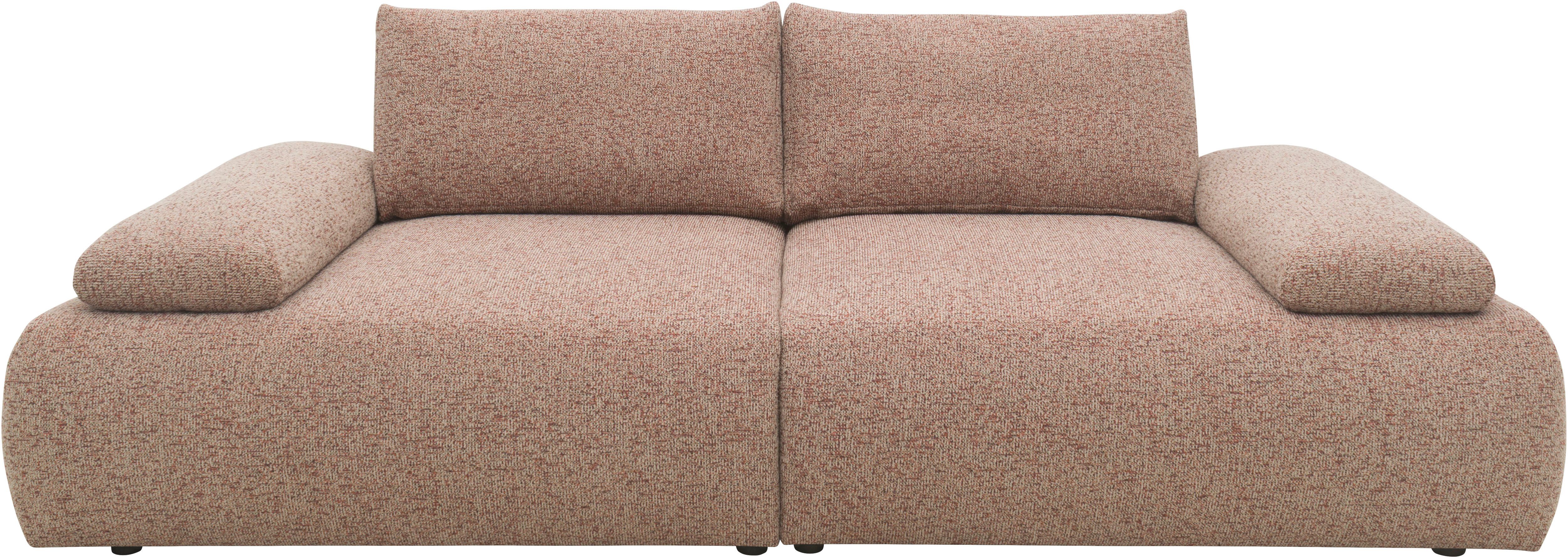 DOMO collection Big-Sofa Évora Megasofa Breite 244 cm, 2 Teile, Federkern, inkl. Armlehnenverstellung, Struktur grob, rust