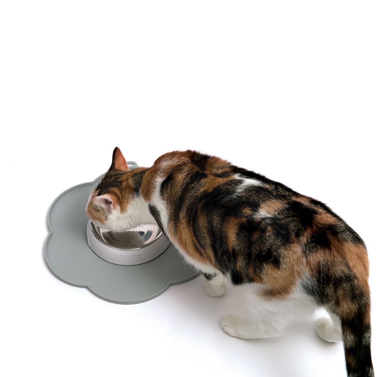 Catit Napfunterlage Silikonmatte Blume grau