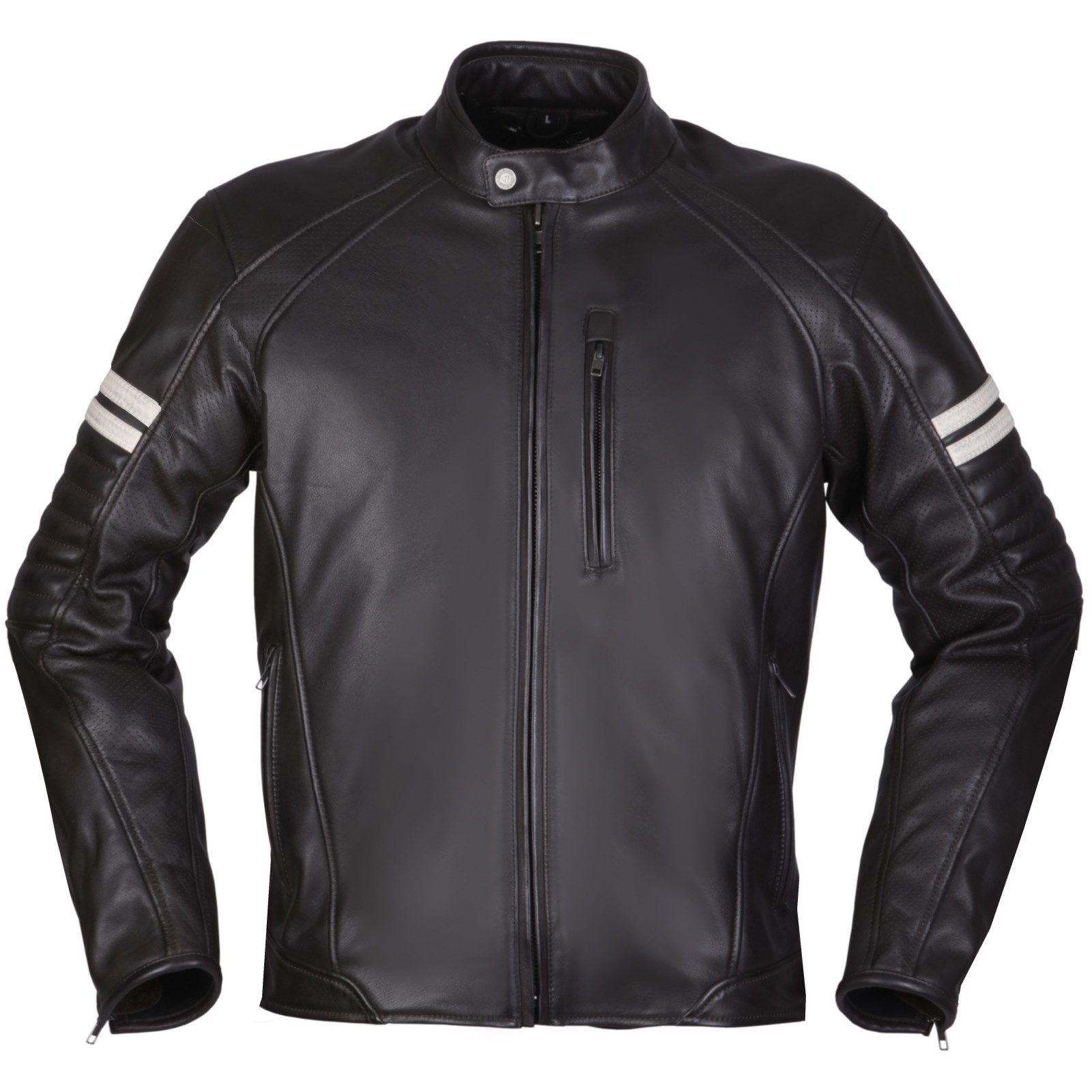 Modeka Motorradjacke Modeka August 75 Lederjacke schwarz / weiß atmungsaktiv