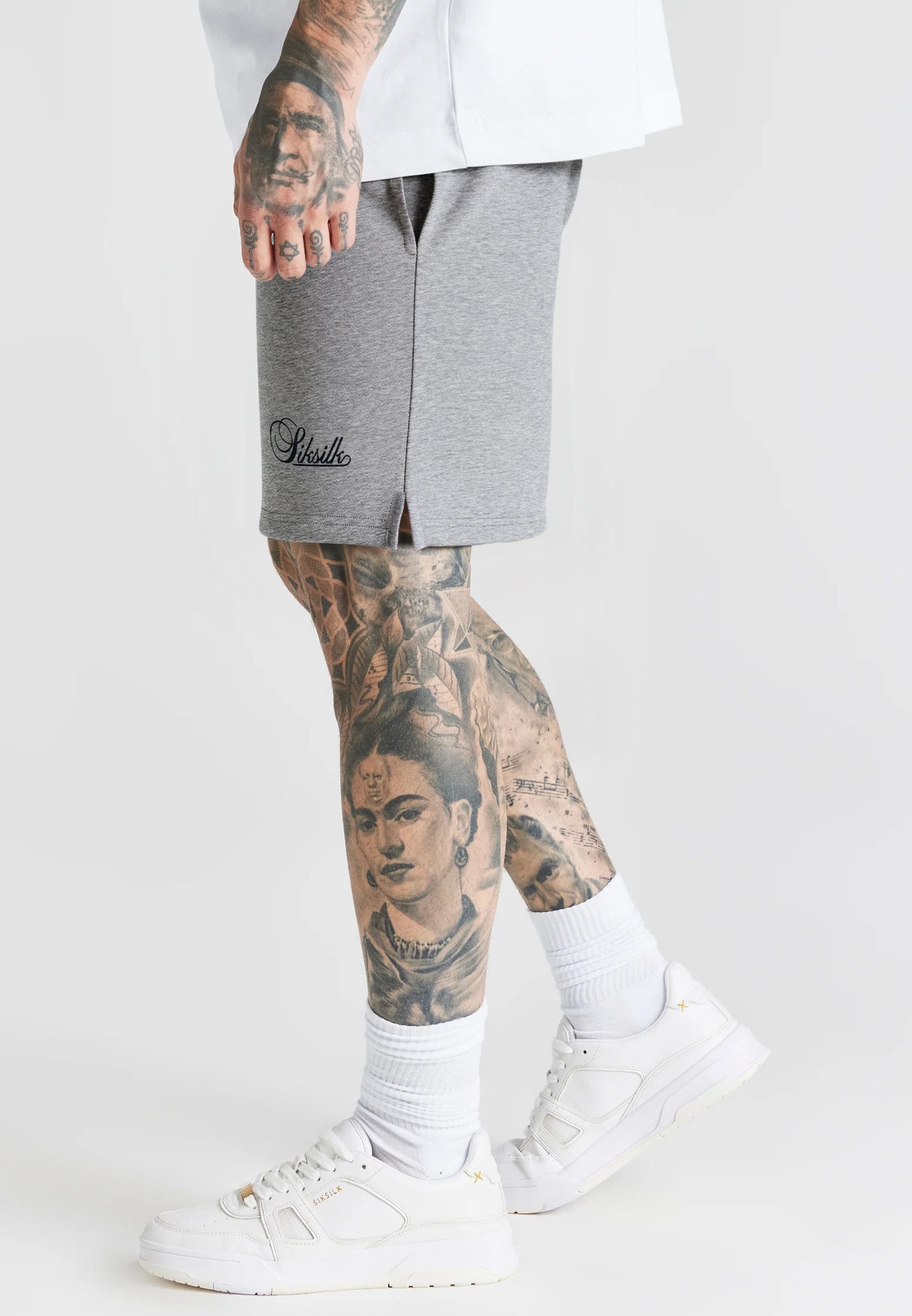 Siksilk Shorts SikSilk Herren Grau Marl Essentials Shorts