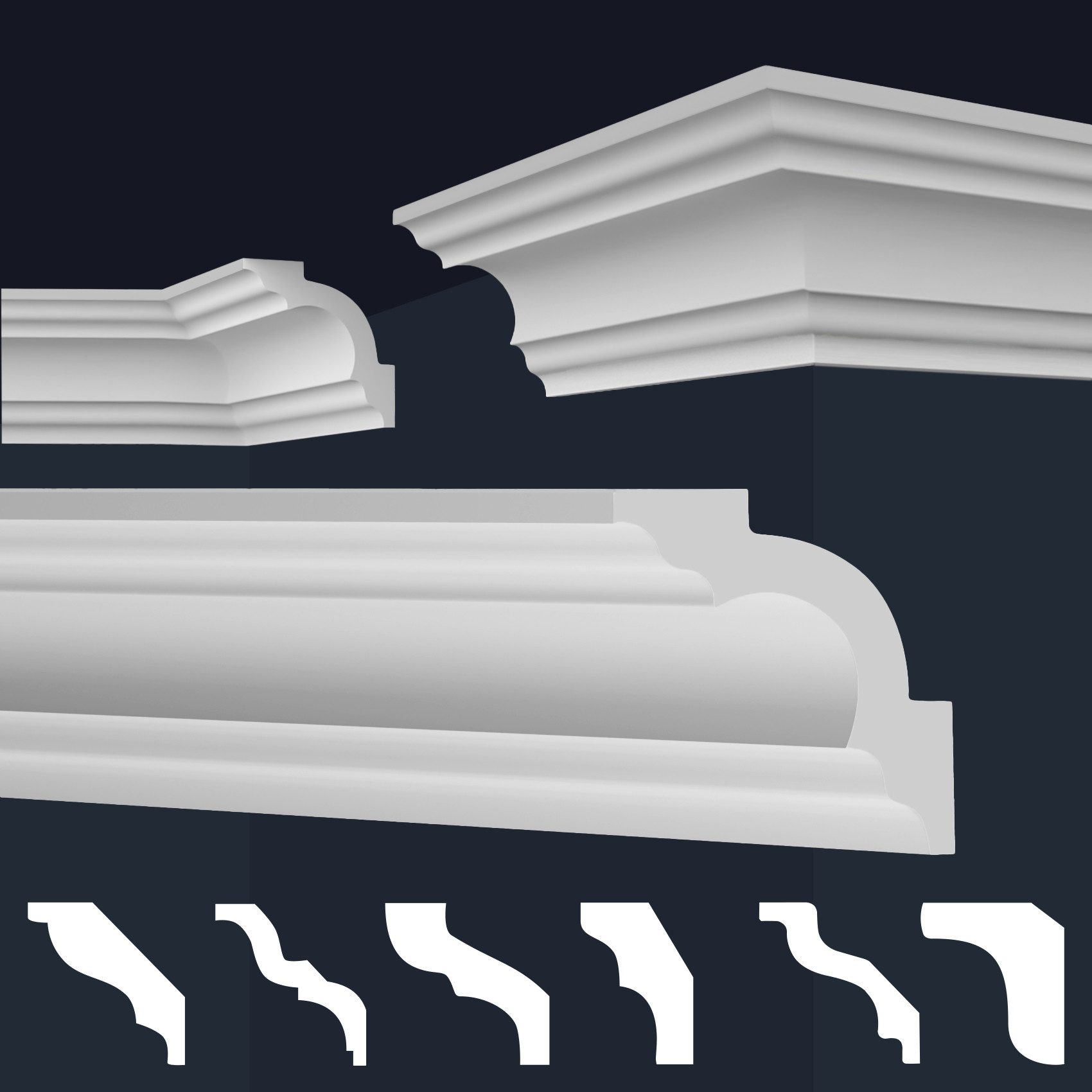 marbet design Stuckleiste E-16, Maxi-Sparpaket, XPS Styropor weiß - Deckenl günstig online kaufen