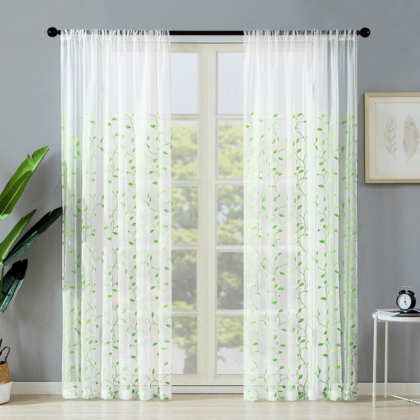 BYSURE Vorhang, Stangendurchzug (2 St), halbtransparent, günstig online kaufen