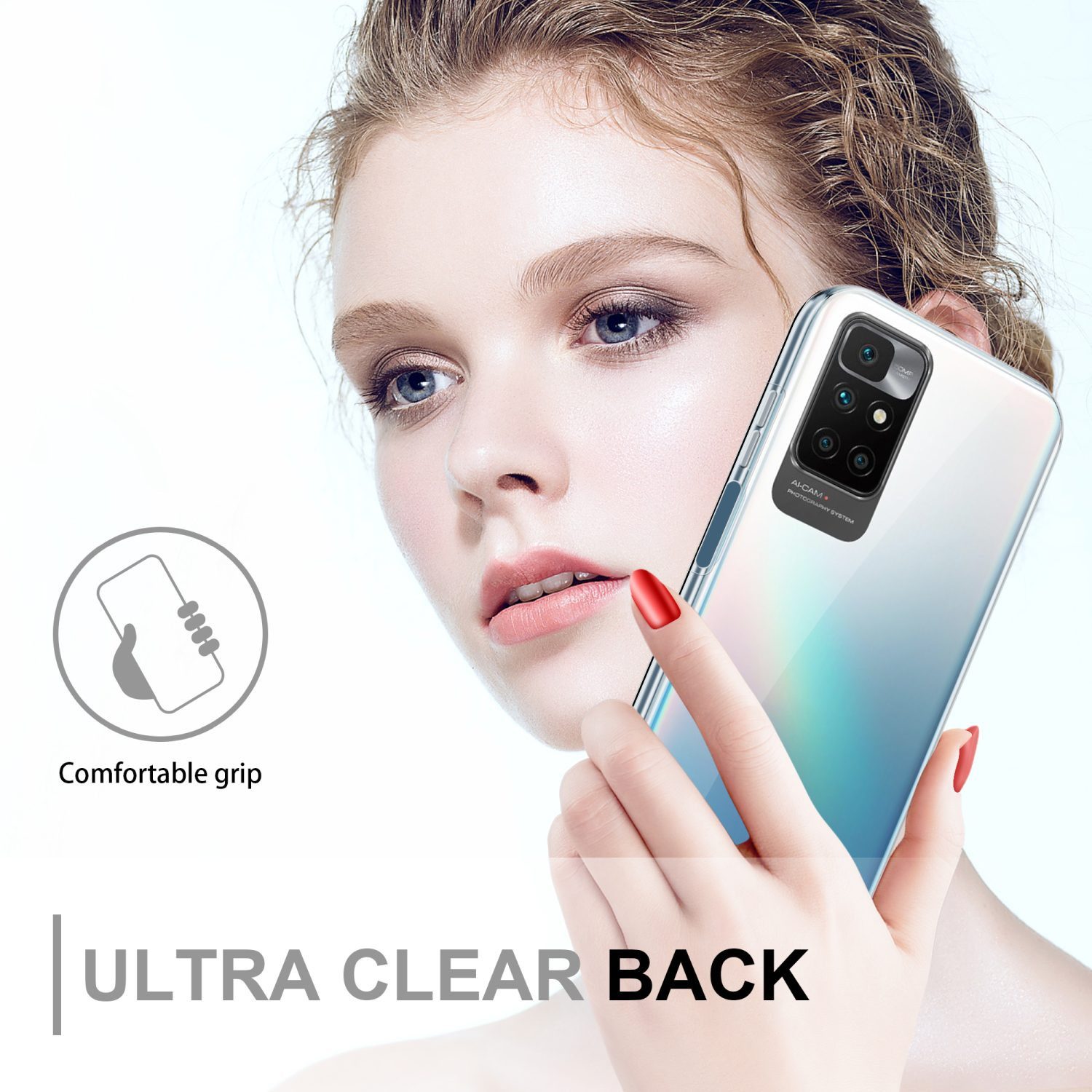 Cadorabo Handyhülle für Xiaomi RedMi 10 Hülle Xiaomi RedMi 10, Flexible Case Handy Schutzhülle - Hülle - Back Cover 360° Grad