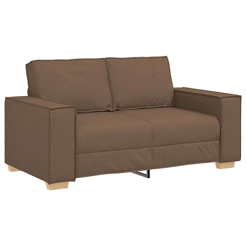 vidaXL Sofa 2-Sitzer Sofa Braun 120 cm Stoff günstig online kaufen