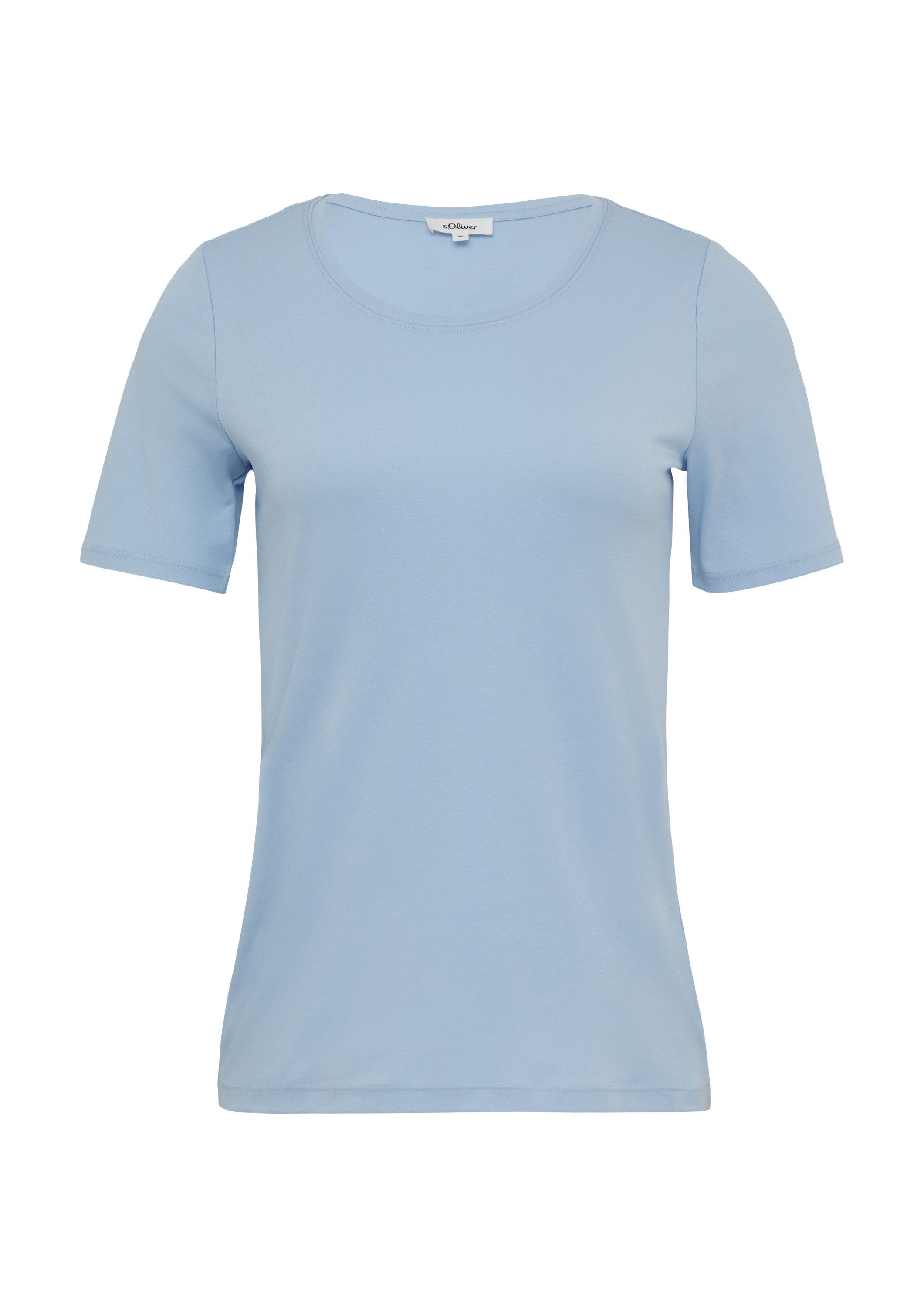 s.Oliver Kurzarmshirt T-Shirt T-Shirt aus Interlockjersey im Slim Fit günstig online kaufen