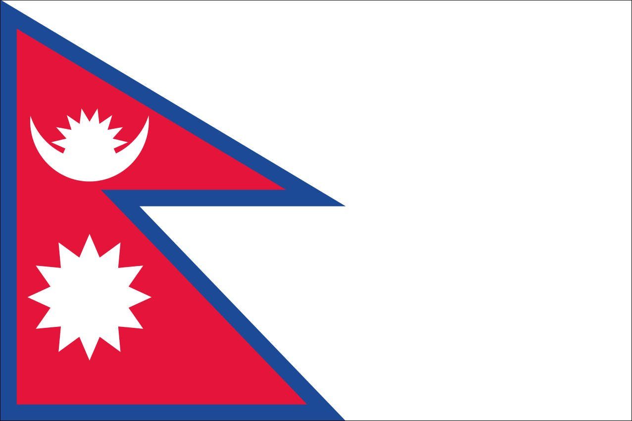 flaggenmeer Flagge Nepal 160 g/m² Querformat