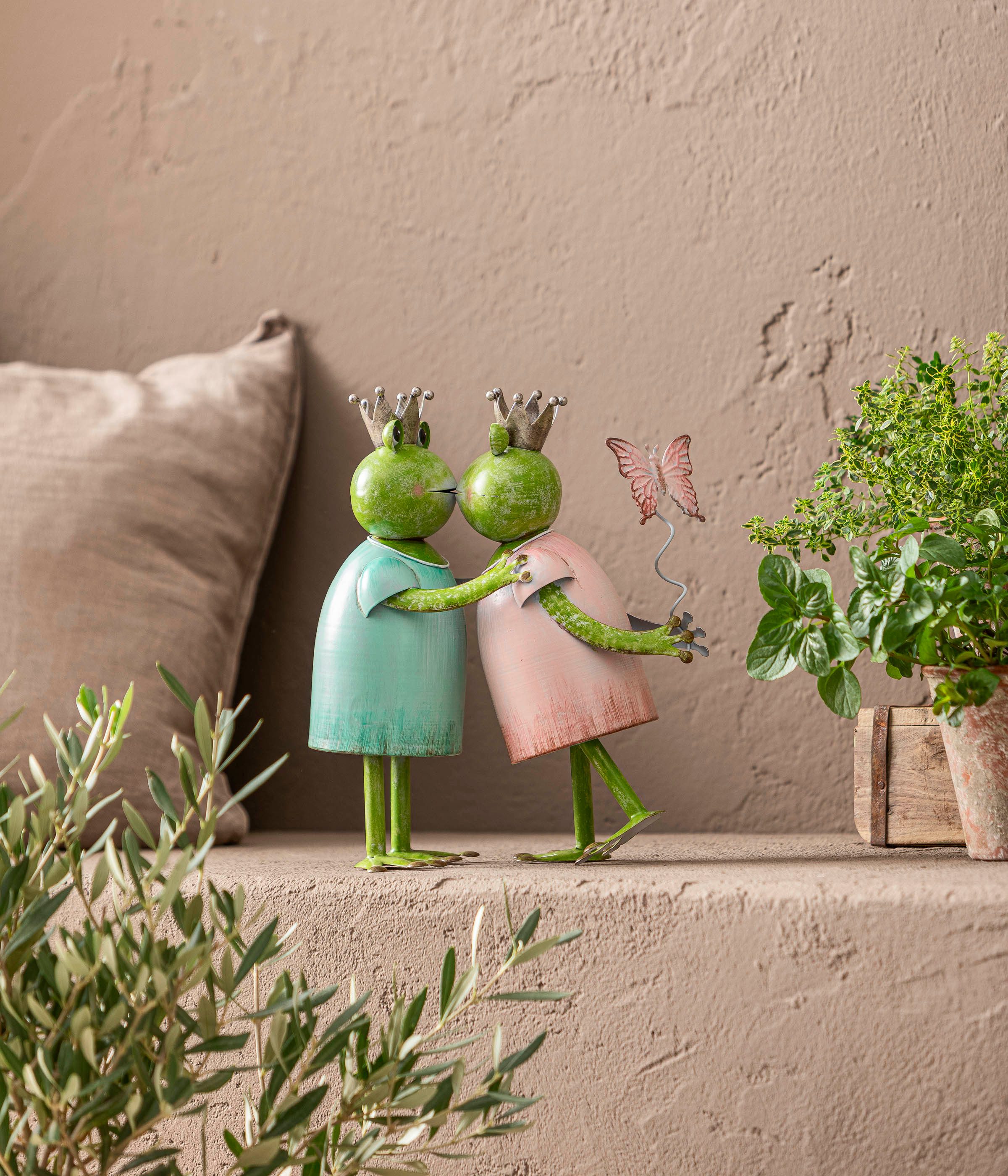 Dehner Gartenfigur Froschpaar, 25 x 23 günstig online kaufen