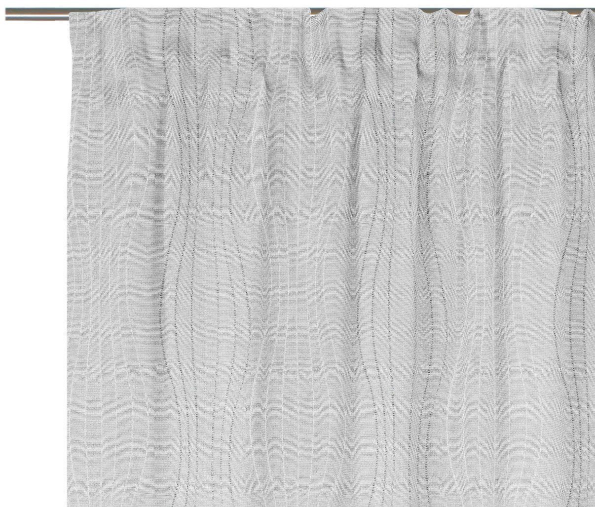 Vorhang Riccia, Wirth, Multifunktionsband (1 St), blickdicht, weiß/silberfarben Jacquard