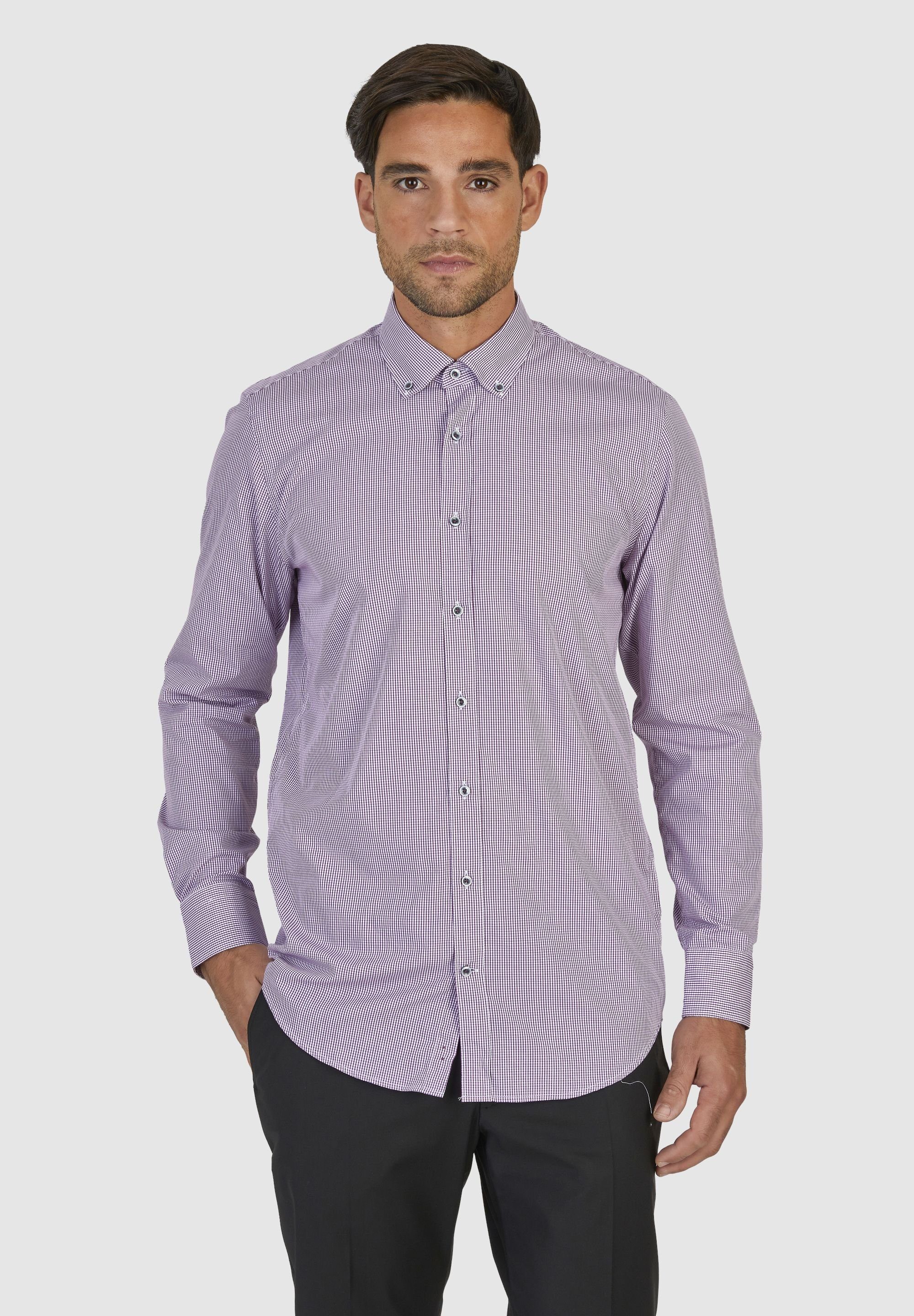 HECHTER PARIS Businesshemd Pflege- und bügelleichtes Material