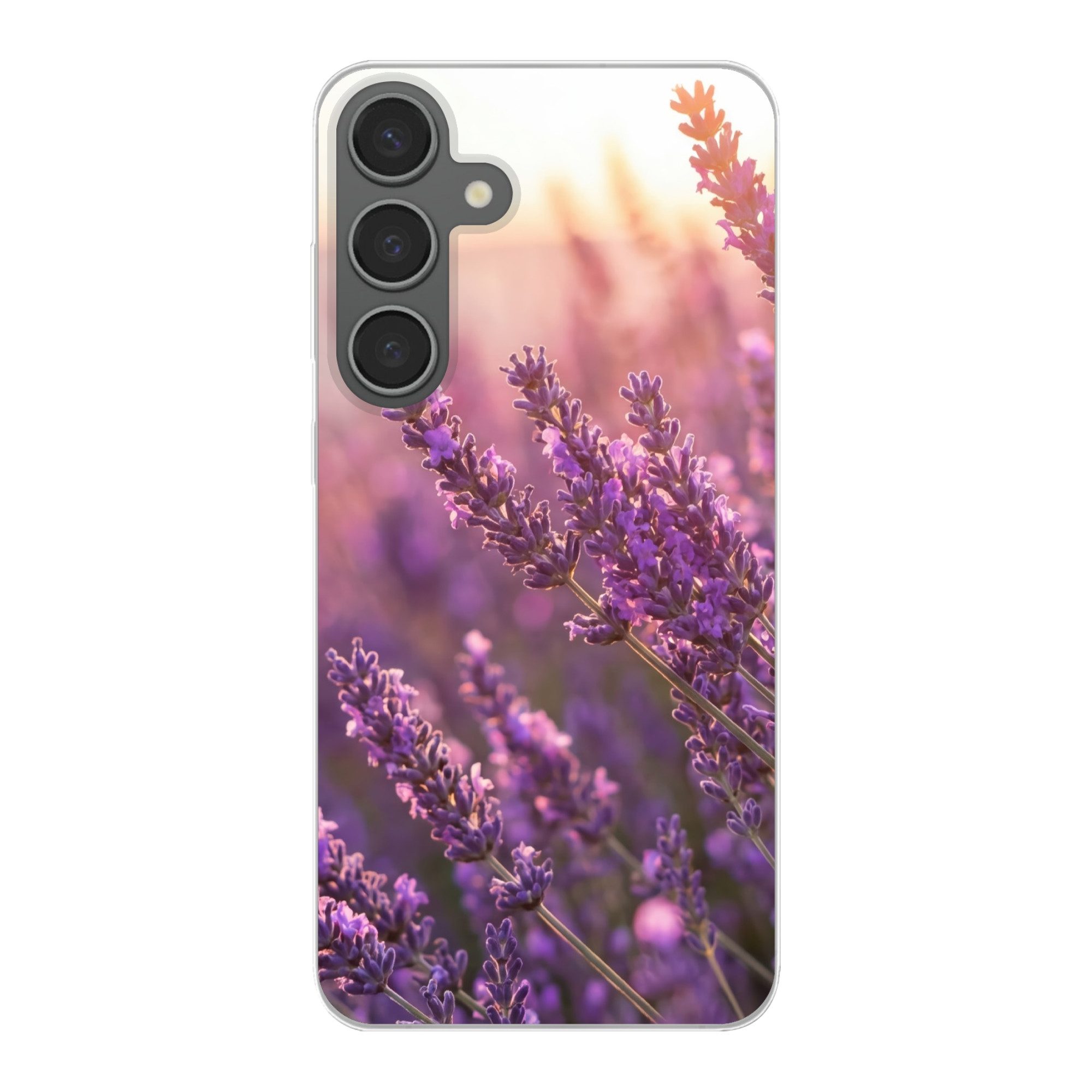 MuchoWow Handyhülle für Samsung Galaxy S24 Plus Lavendel - Lila - Sonnenlicht, Phone Case, Silikon, Schutzhülle Dünn