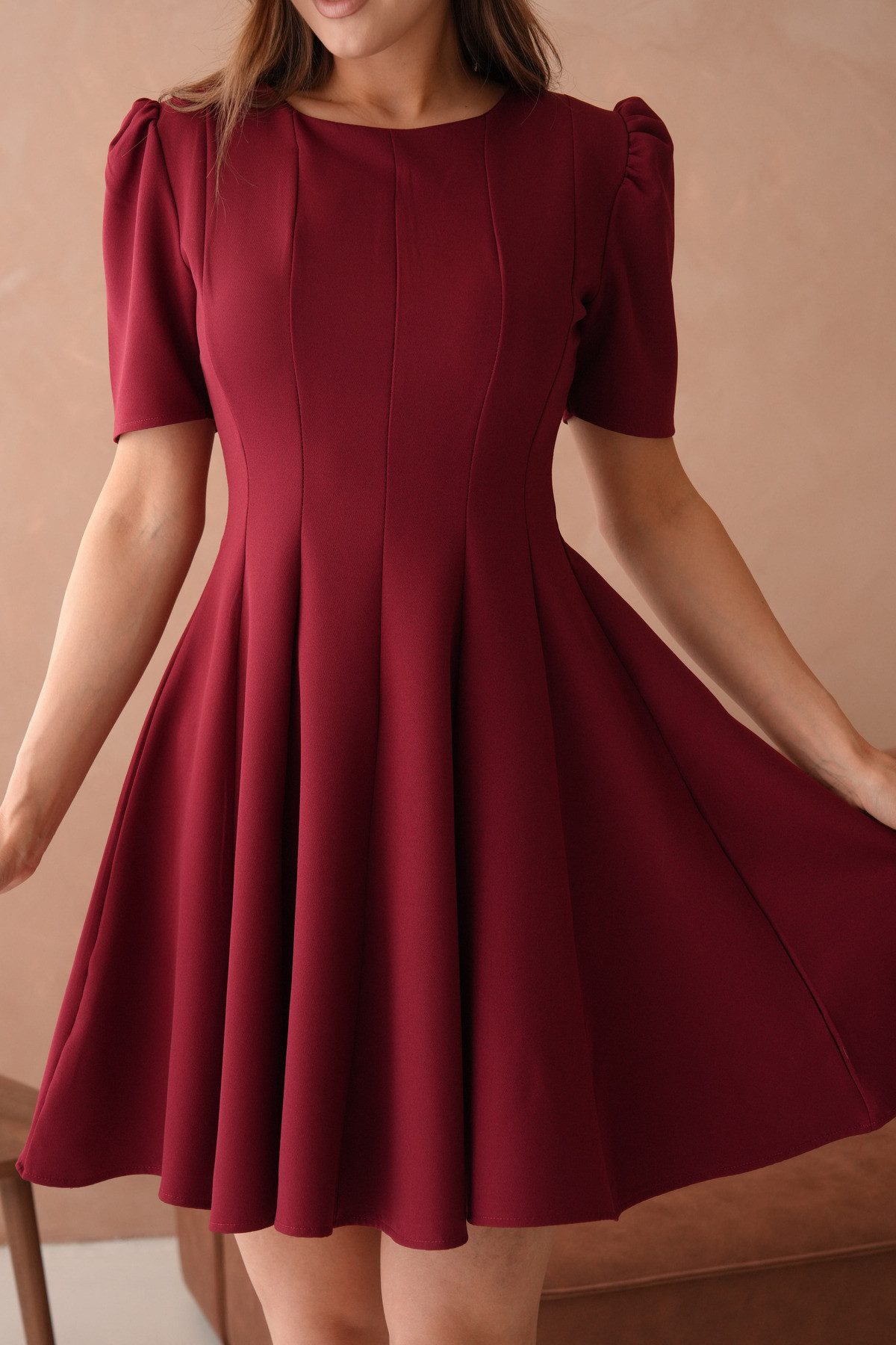 WOMAN VISION Minikleid Kurzärmeliges ausgestelltes Minikleid