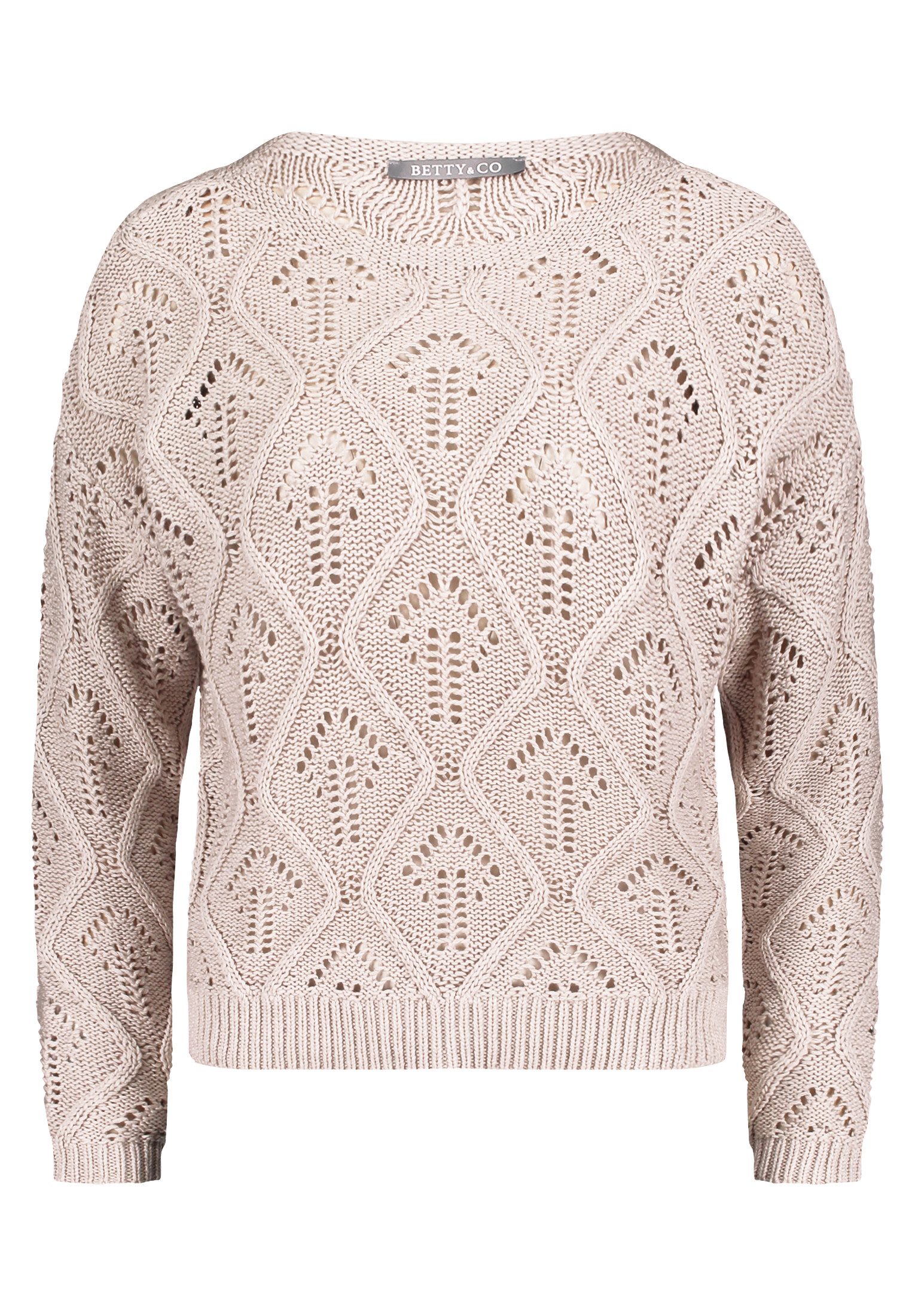 Betty&Co Strickpullover Damen Lochstrick-Pullover mit Strickdetails (1-tlg) günstig online kaufen