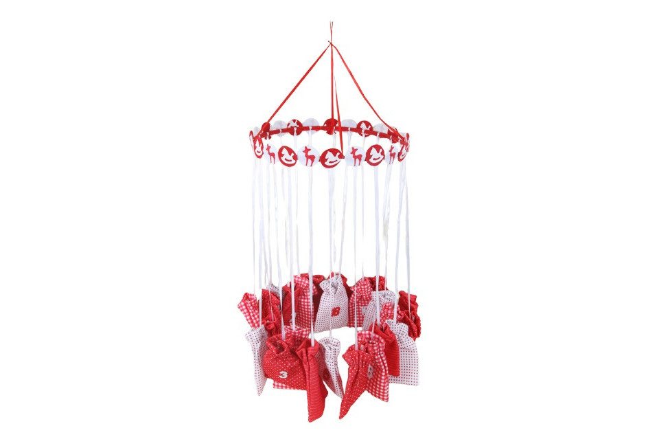 Trend Line Adventskalender TrendLine Deko Adventskalender rot weiß zum