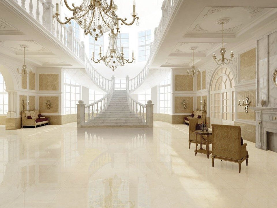 Xlmoebel Bodenfliese Marmor CREMA MARFIL 60x30cm edler Fliesenbelag 40m², CREMA MARFIL, Made in Europa