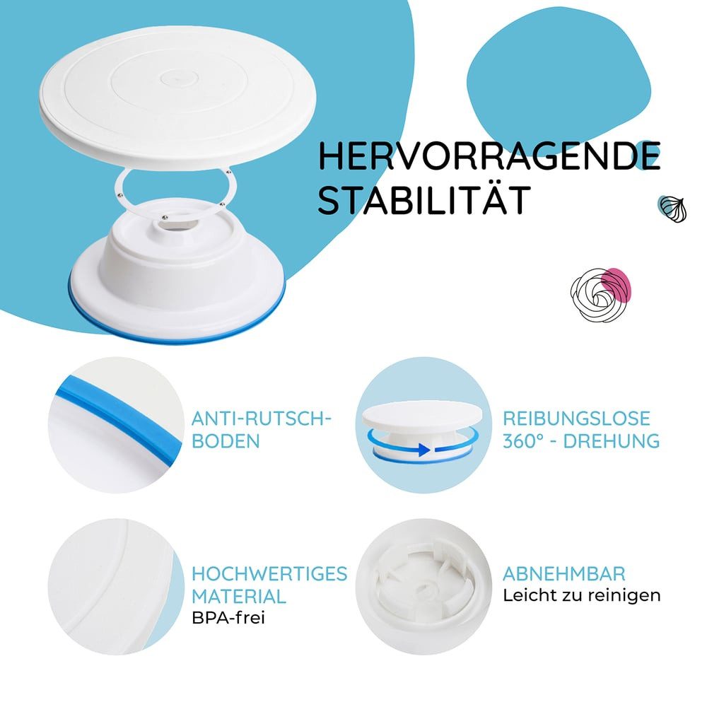 Wenburg Back-Set 51er-Set Delight Kuchendekorationsset, Torten Kuchen Muffins Cupcakes Kupplungen Spritztüllen Sahne Creme – Bild 4 von 5