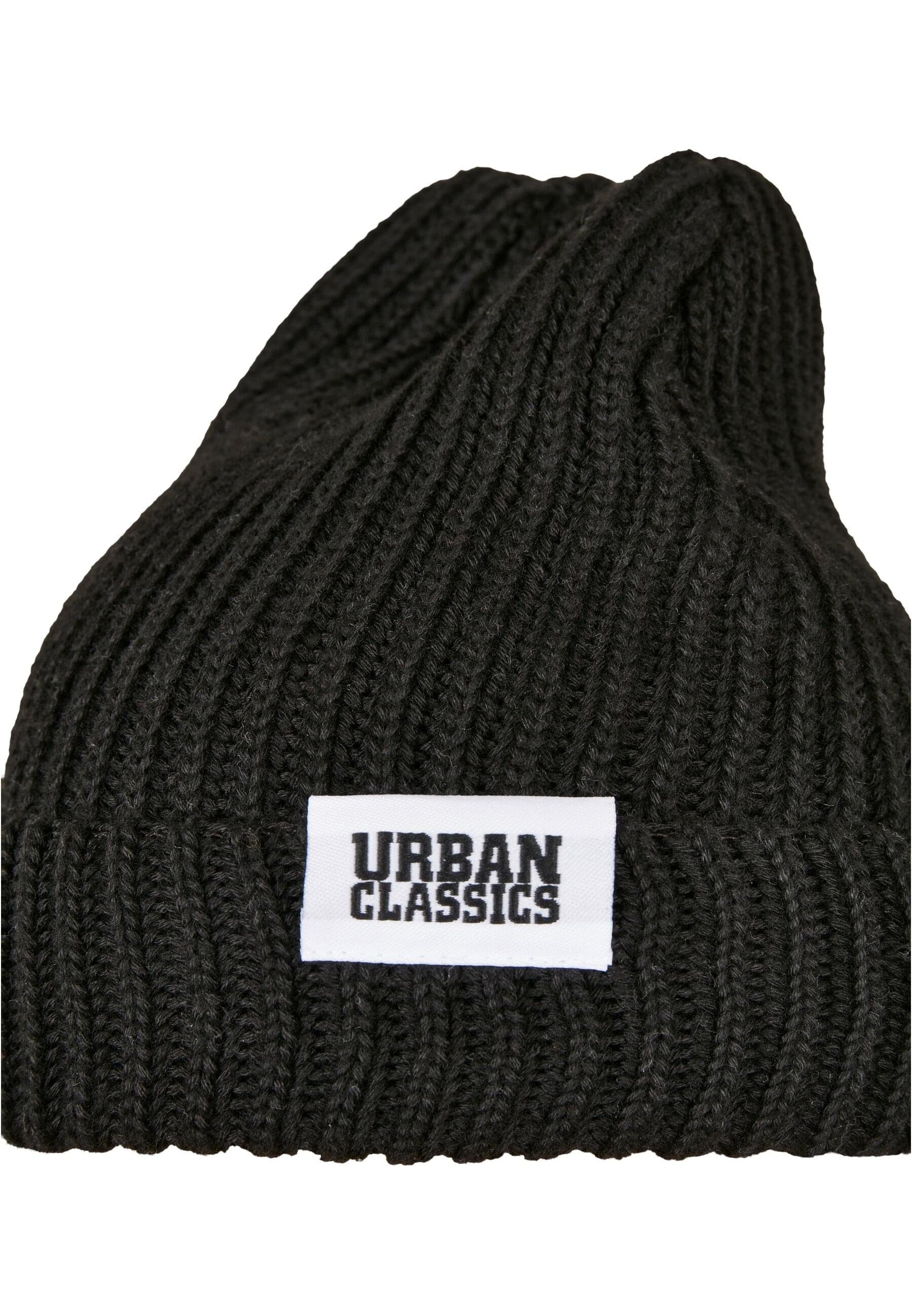(1-St) URBAN Unisex black Yarn Beanie Recycled Beanie Fisherman CLASSICS