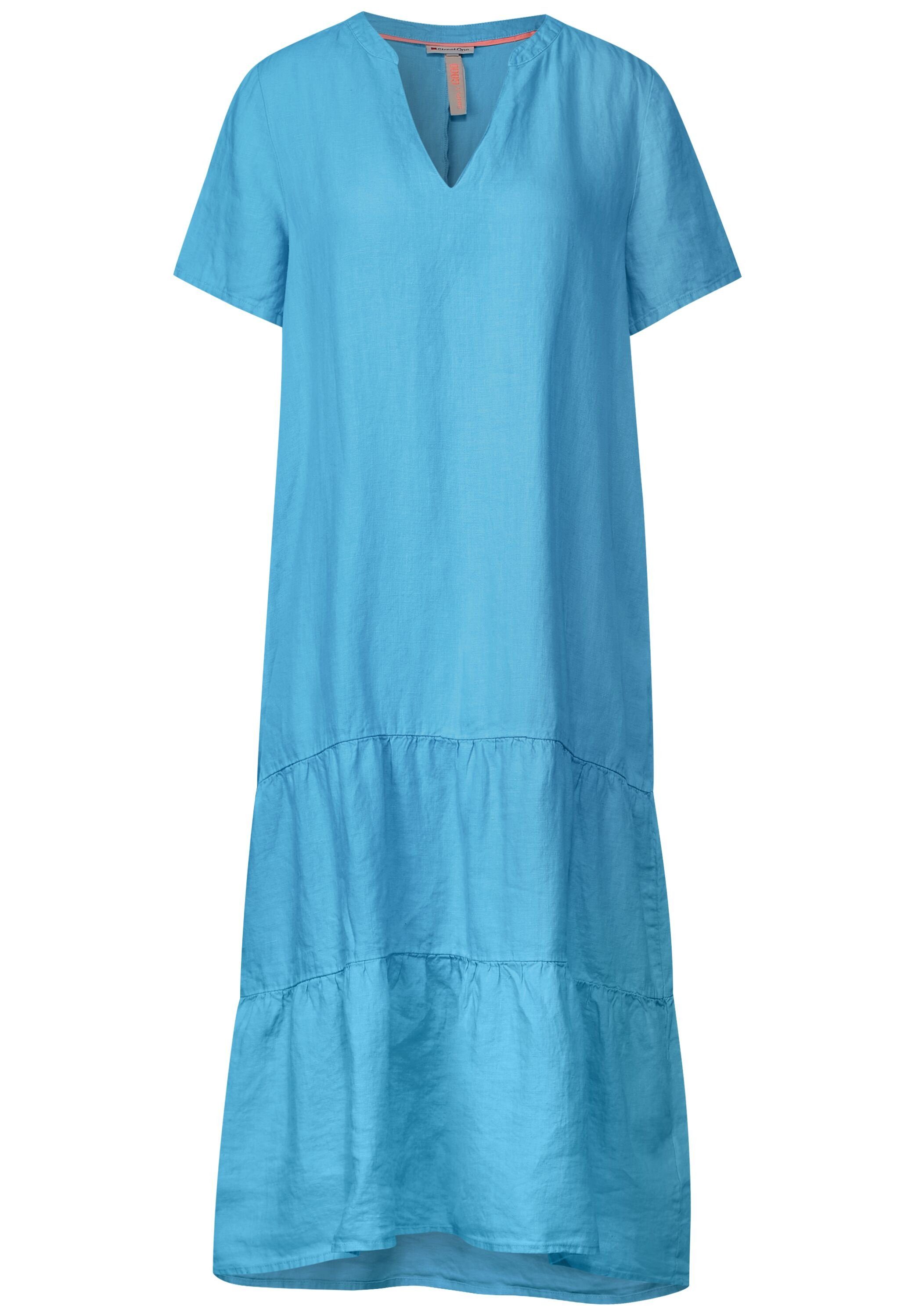 Sommerkleid Leinenkleid mit Volants