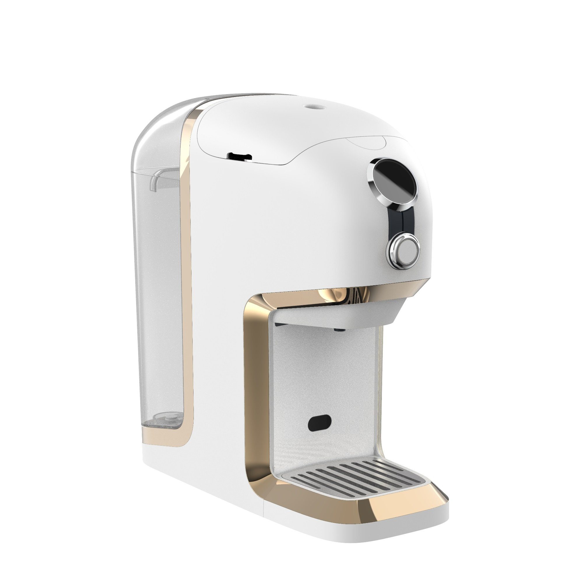 BRU Teeautomat BRU Teemaschine Maker One Weiß-Gold, 2 in 1: Tee- und  Wasserspender (bis zu 1,4 Liter)