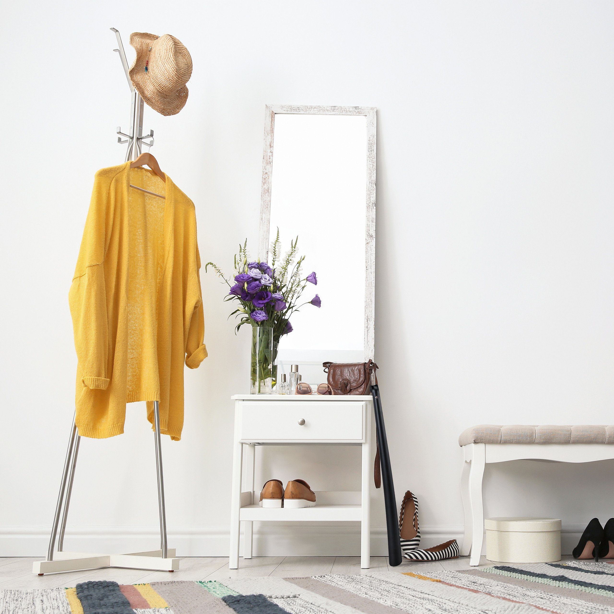 relaxdays Schuhlöffel Metall lang 2er Set, schwarz