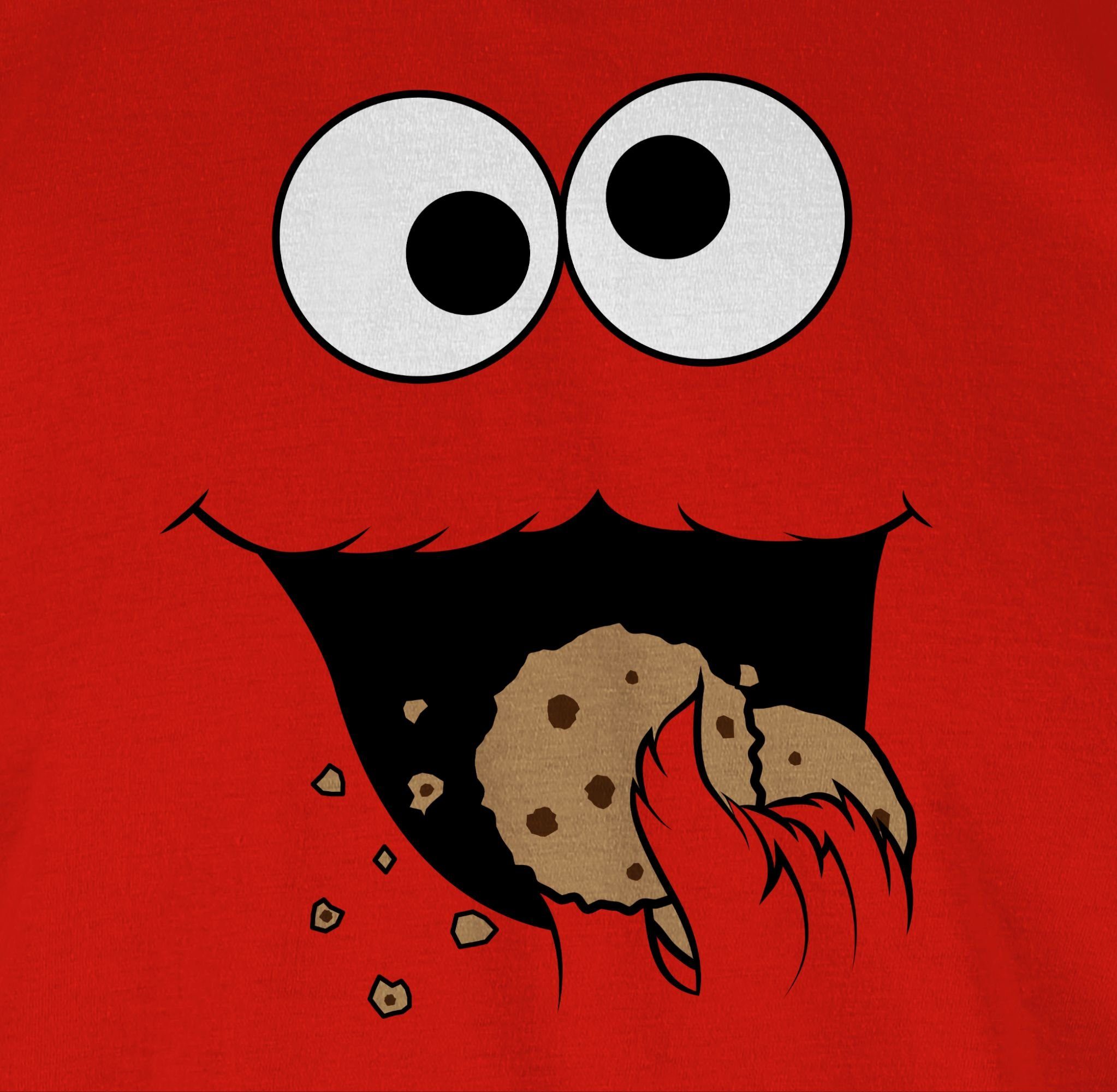 Shirtracer T-Shirt Keks Monster I Krümelmonster I Cookie Monster Fastnacht I Fasnacht I F Karneval & Fasching