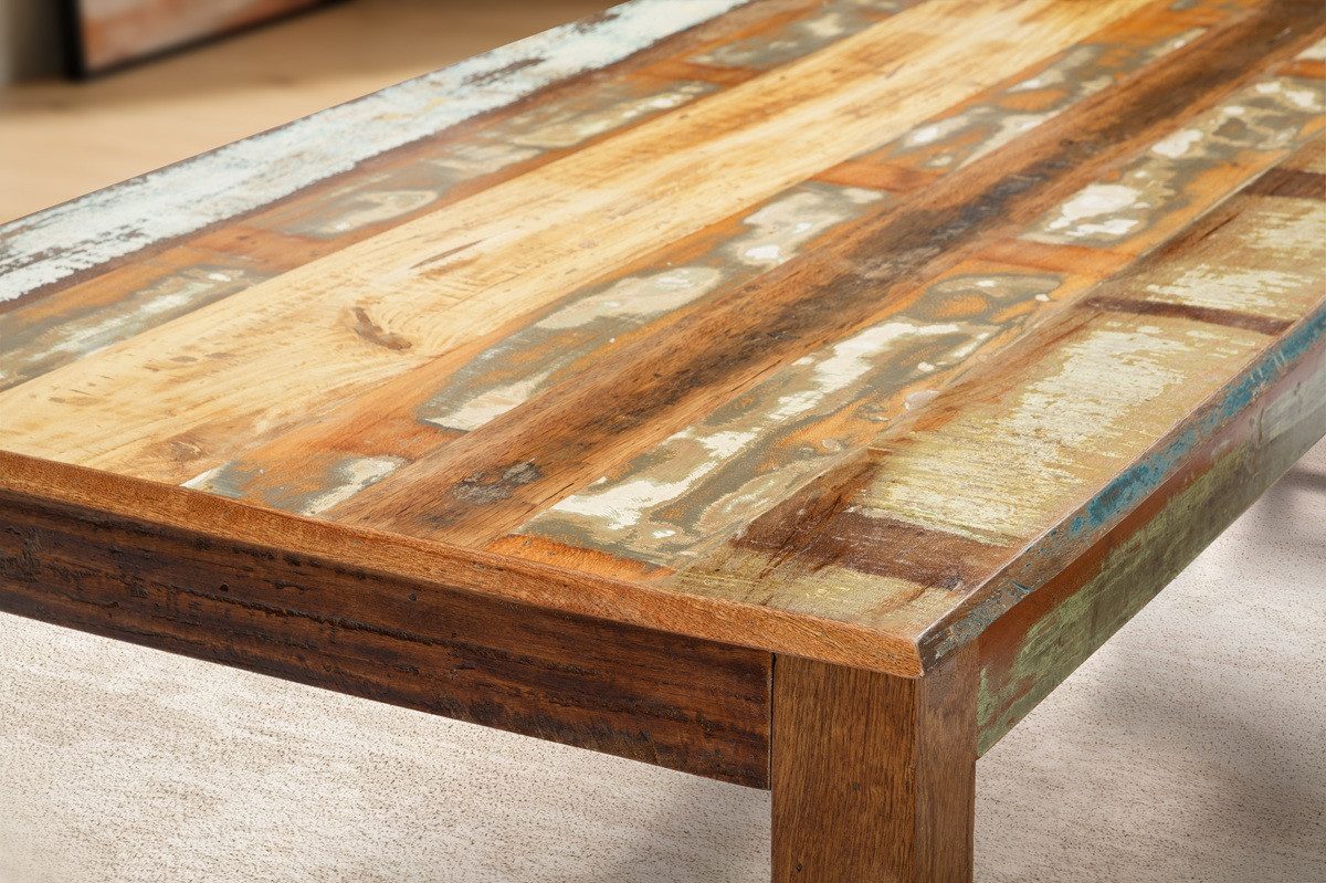 Main Möbel Esstisch Esstisch 180x90cm 'Hawkins' recyceltes Altholz mehrfarbig lackiert
