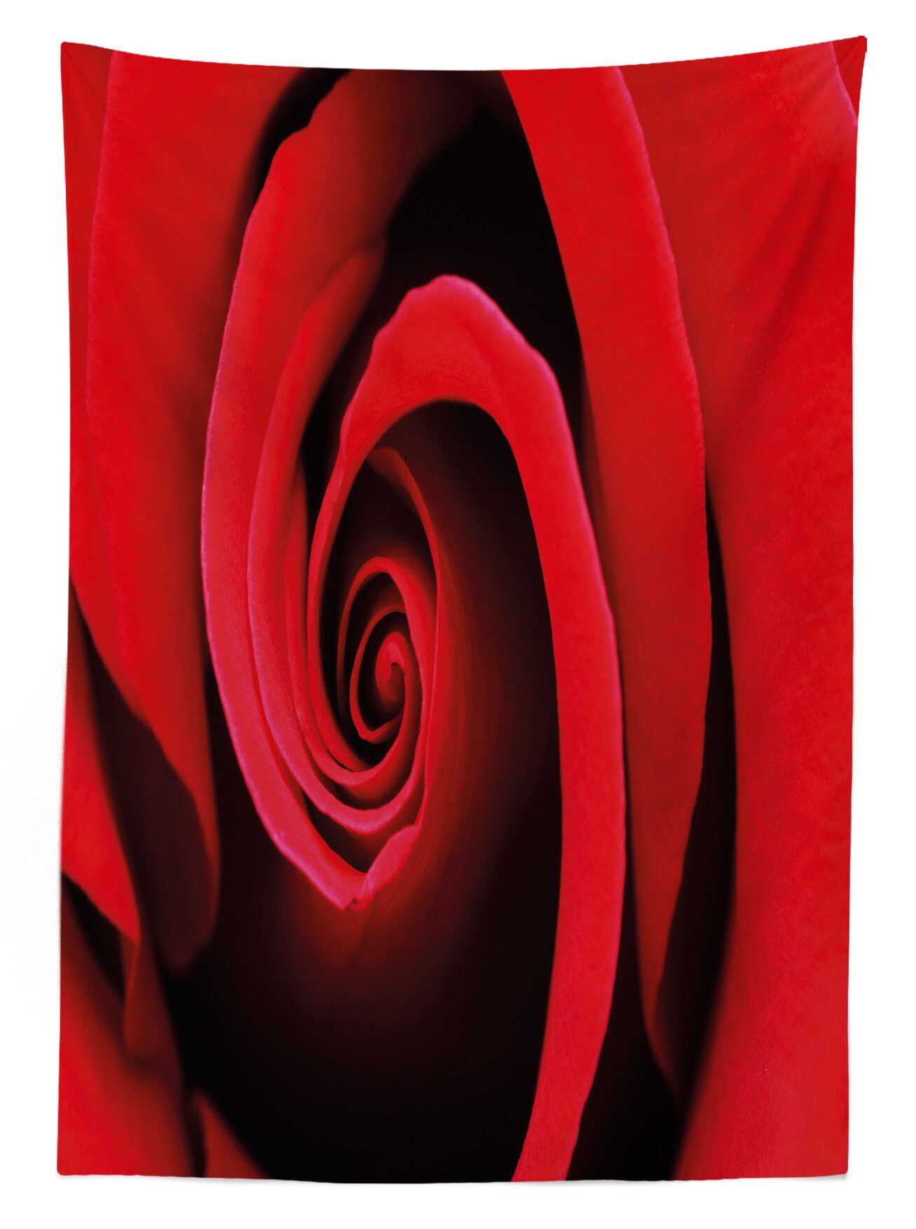 Abakuhaus Tischdecke Farbfest Waschbar Für Petals geeignet Klare Farben, Blossom Rose Außen Bereich den Gewirbelte Red