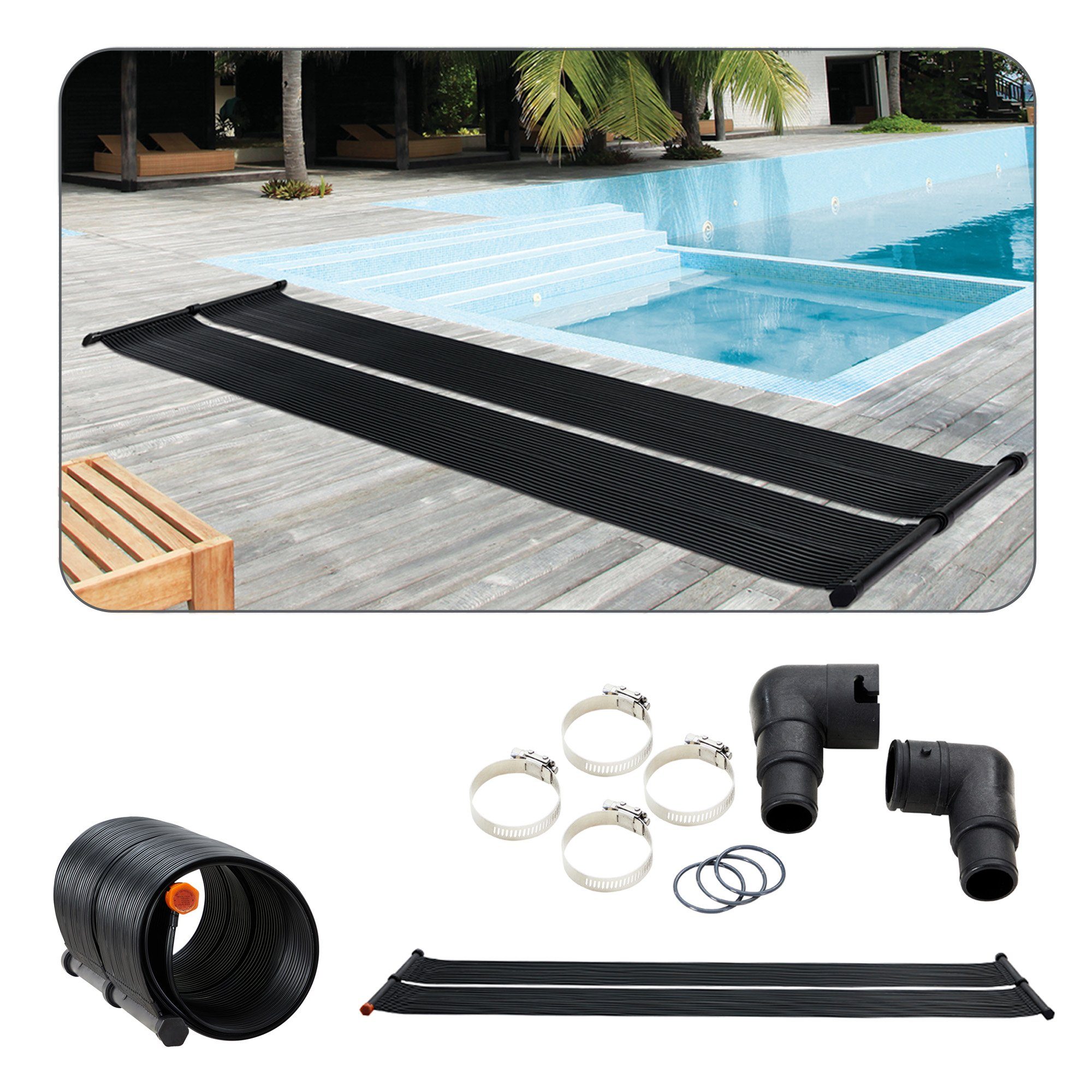 Arebos PoolWärmepumpe »Solarheizung Solarkollektor Poolheizung, 300x66