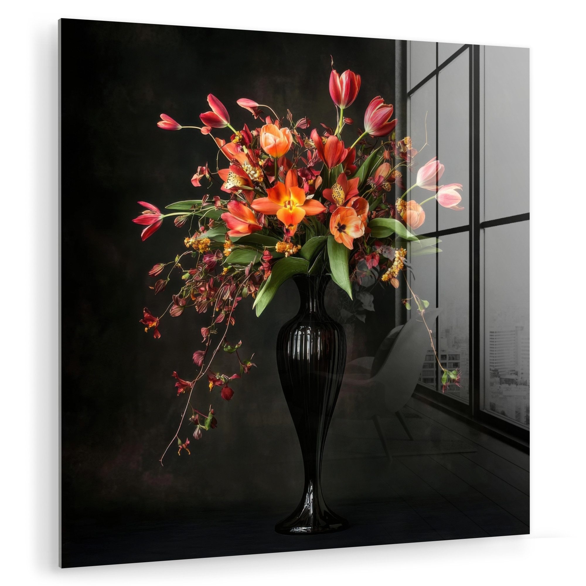 MuchoWow Acrylglasbild Ornamental - Blumenstrauß - günstig online kaufen