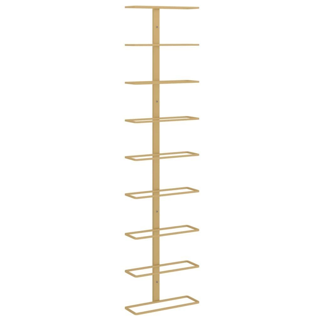 vidaXL Weinregal NA Wand-Weinregal für 9 Flaschen Golden Eisen
