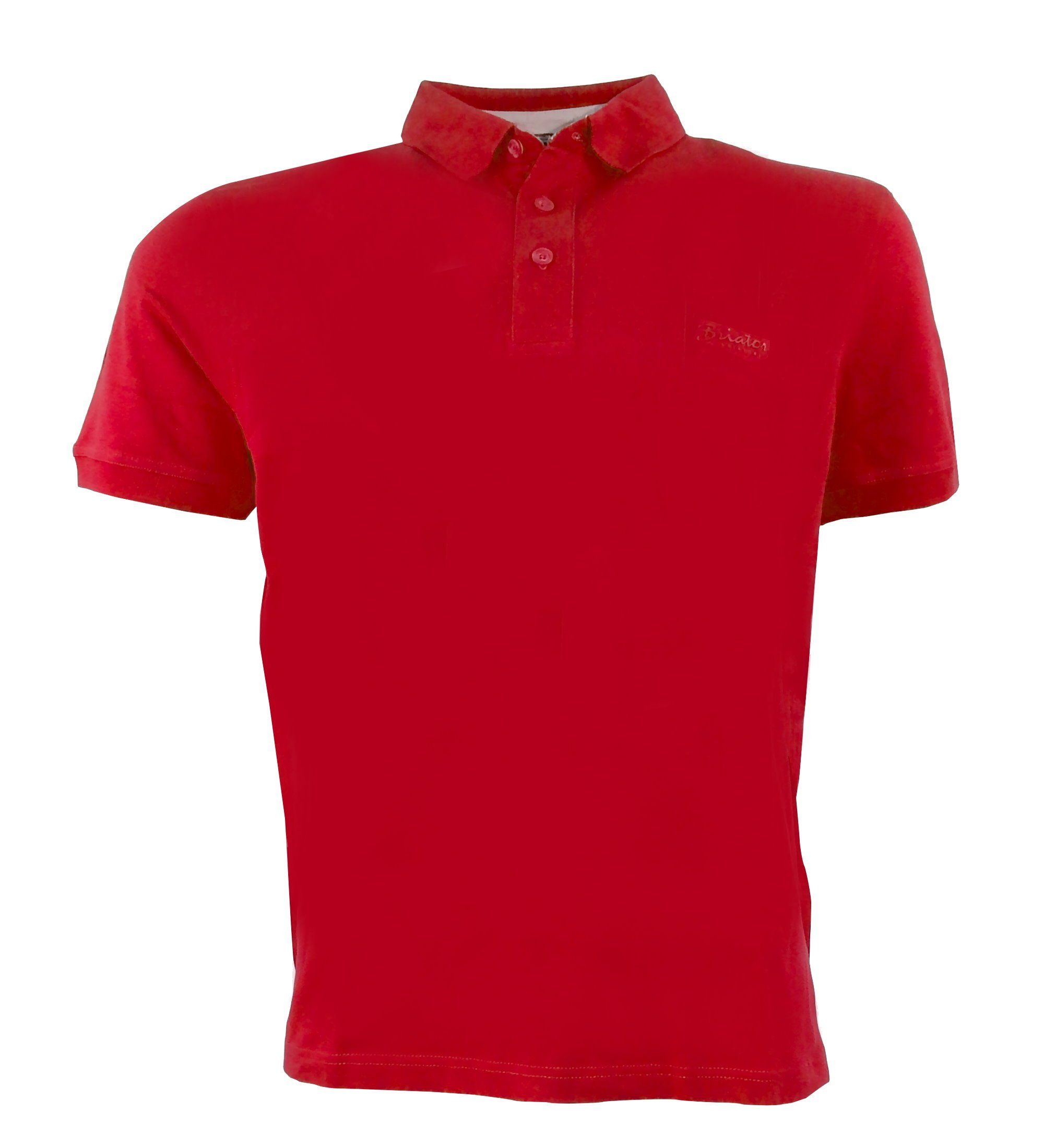 Briatore Poloshirt Herren Polo Shirt Polohemd T-Shirt Shirt Basic Sommer Polokragen TShirt Rot
