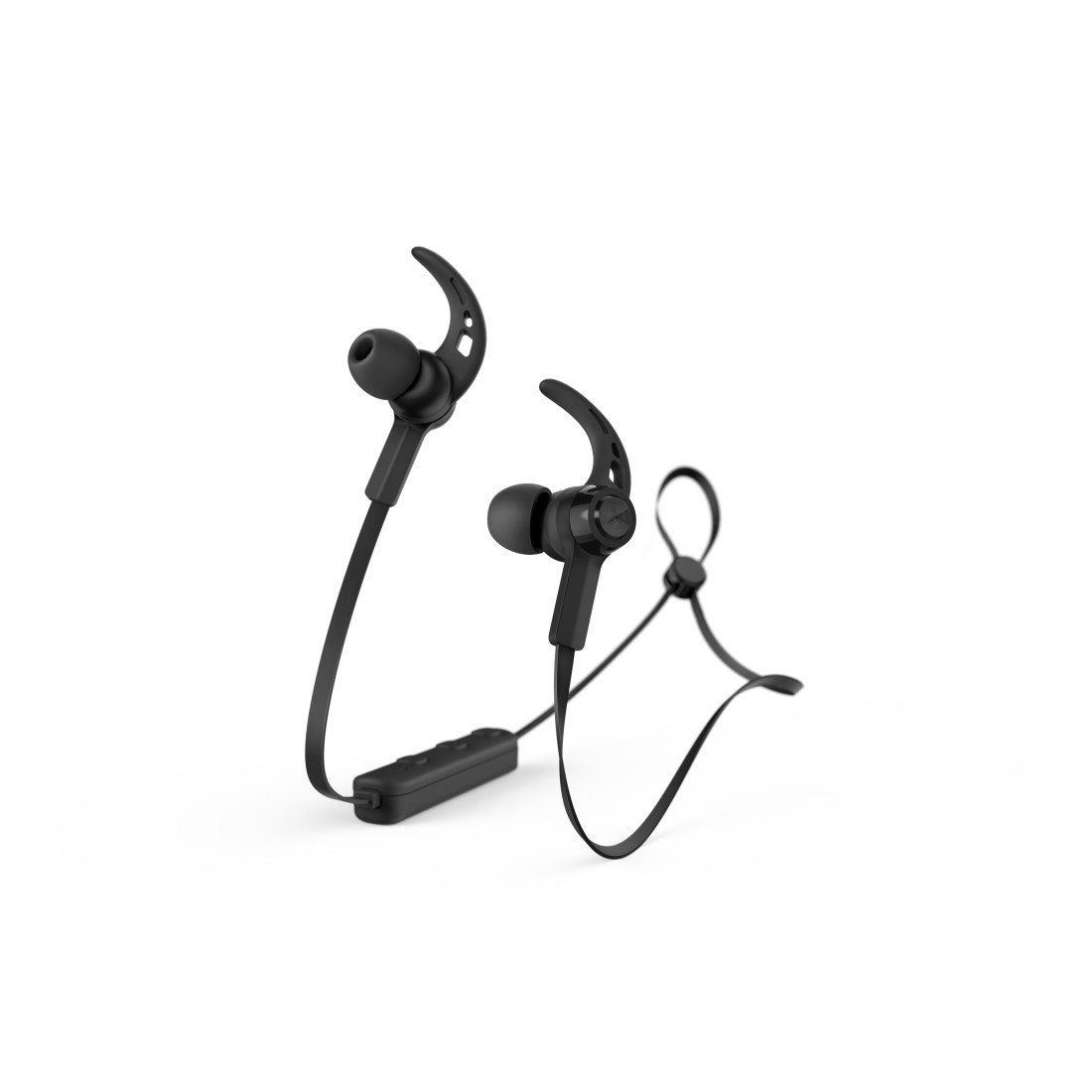 Hama Sport Bluetooth®-Kopfhörer 5.0 Schwarz, Sprachsteuerung, Bluetooth, Mikrofon, und Siri, Bluetooth, (Freisprechfunktion, Assistant, AVRCP Rufannahmetaste) 10m Sprachassistenten, Lautstärkeregler HFP, A2DP In Reichweite Google Ear, Bluetooth-Kopfhörer