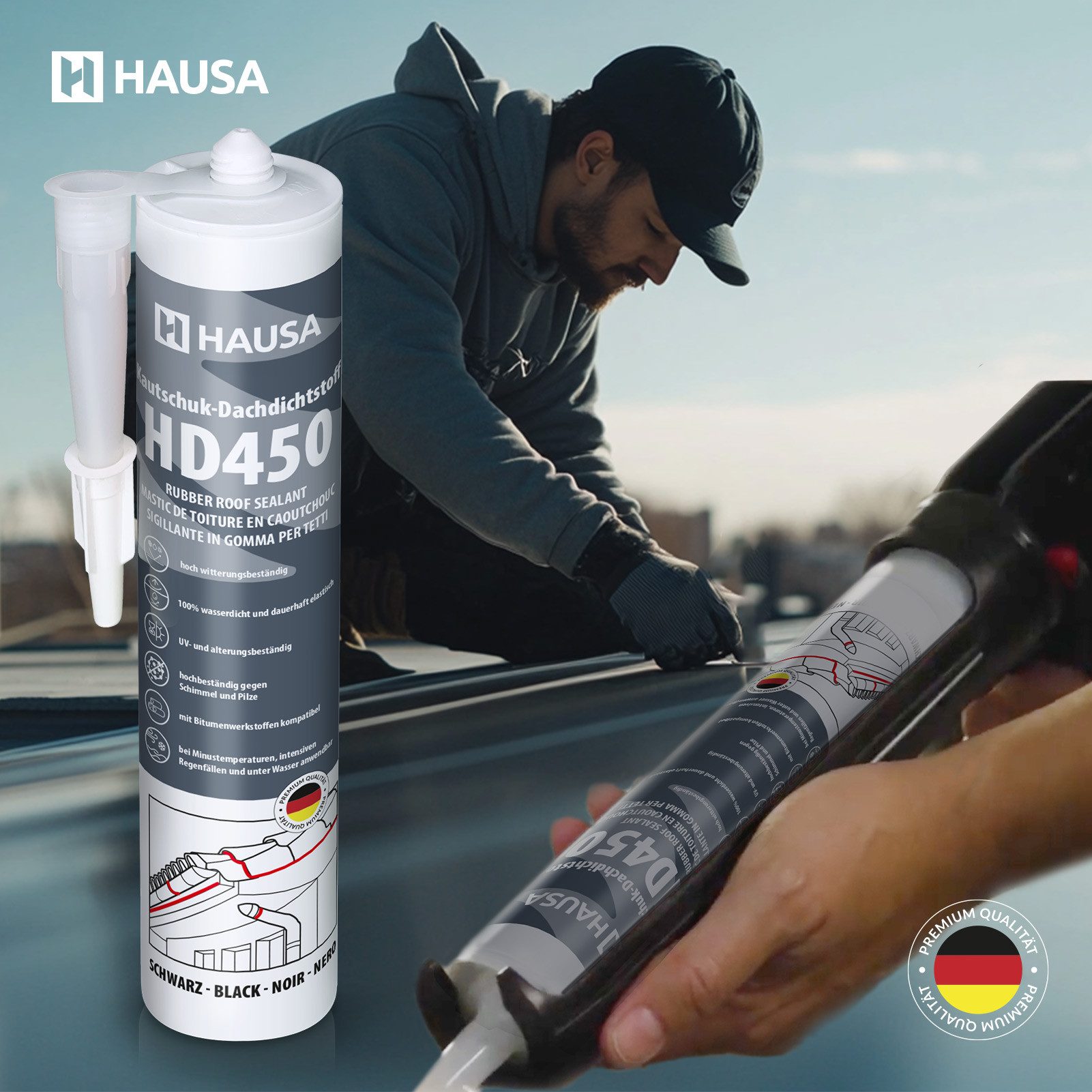 Hausa Dichtstoff HD450, Kautschuk Dachdichtstoff, (18-tlg), günstig online kaufen