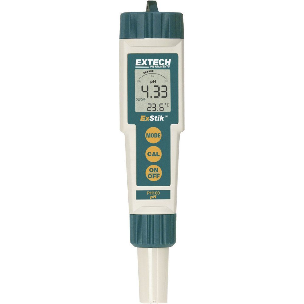 Extech Feuchtigkeitsmesser pH-Messgerät Extech PH100 pH-Wert 0 - 14 pH kalibriert Werksstandard