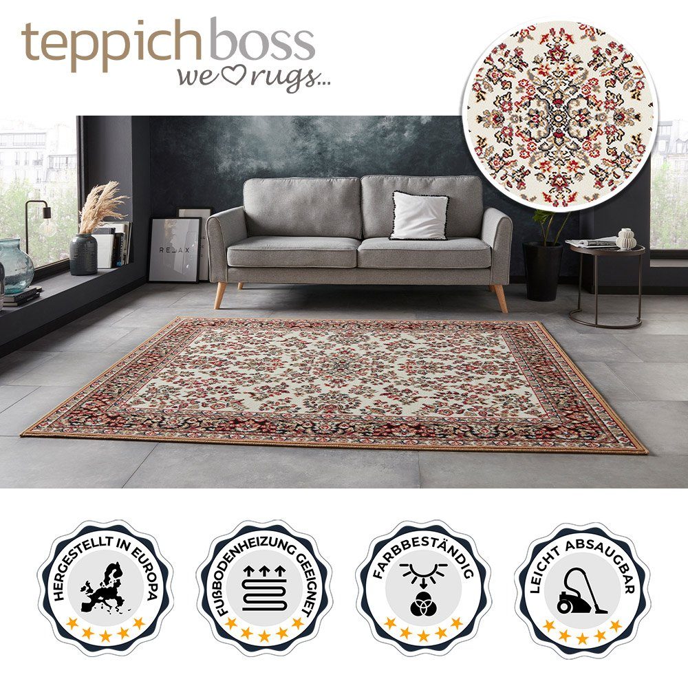 Teppich Boss Teppich Kurzflor Orient Teppich Zabul senfgelb creme, rechteck günstig online kaufen