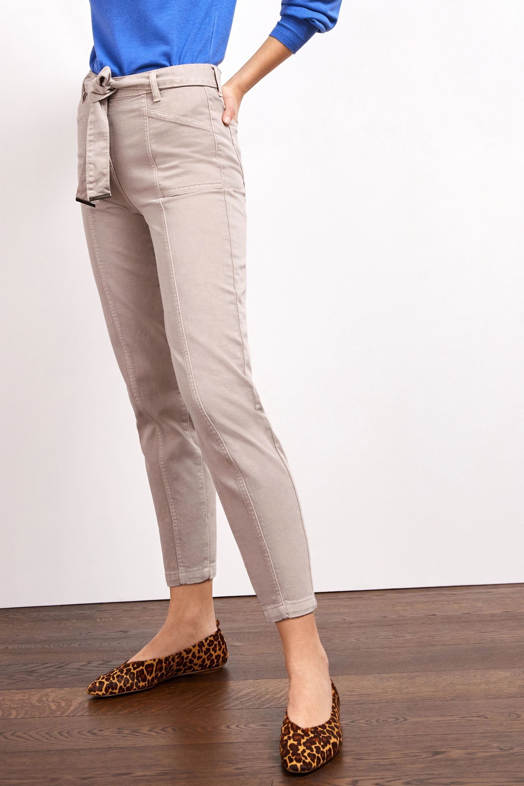 Next Stoffhose Legere Hose mit Gürtel (1-tlg)