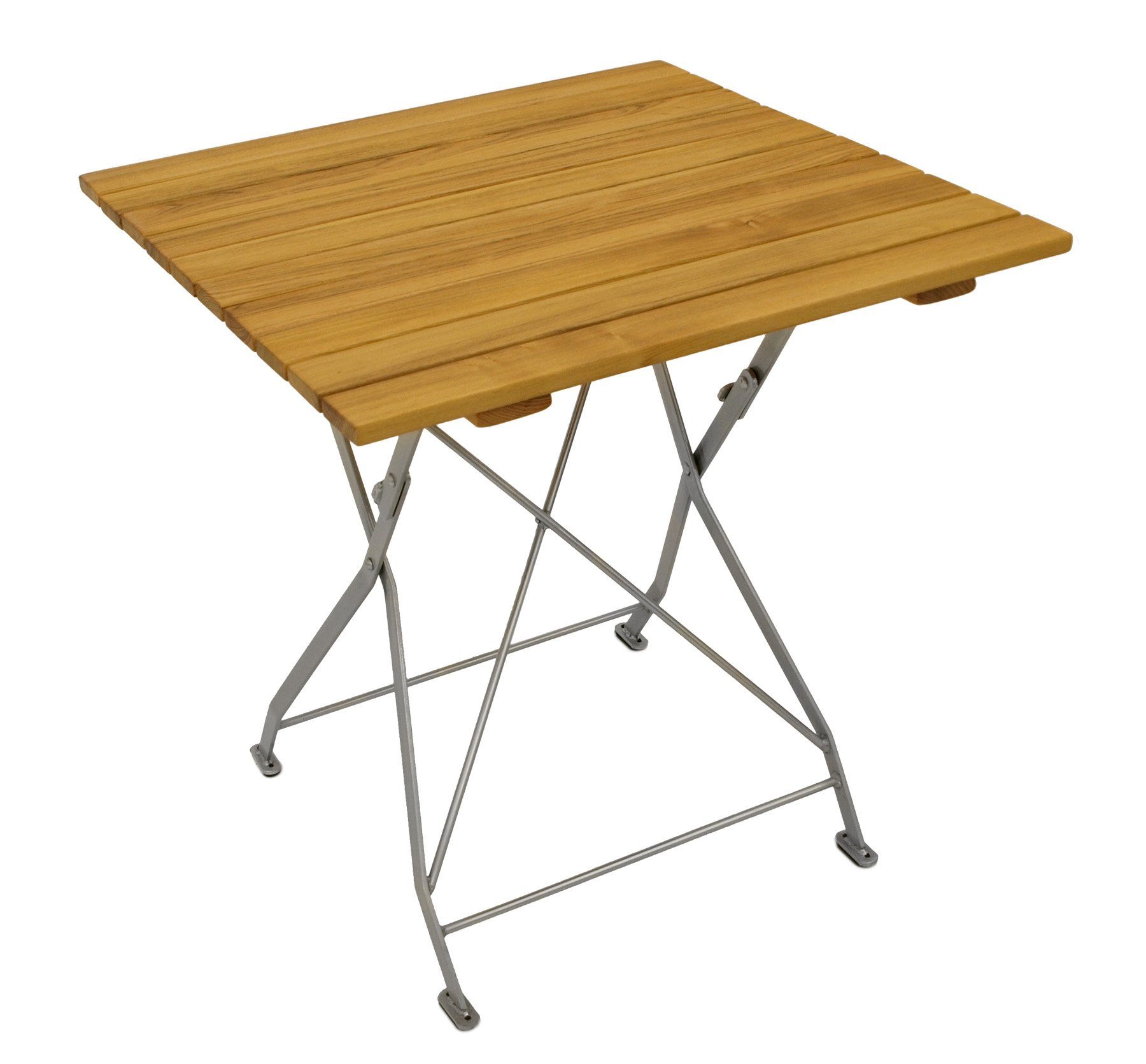 DEGAMO Gartentisch BAD TÖLZ (1-St), Gestell Flachstahl pulverbeschichtet, Belattung Robinie, klappbar