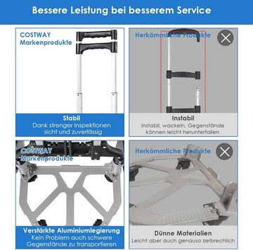 COSTWAY Werkstattwagen Sackkarre, faltbar, tragbar, mit Gurt, belastbar bis 80 kg