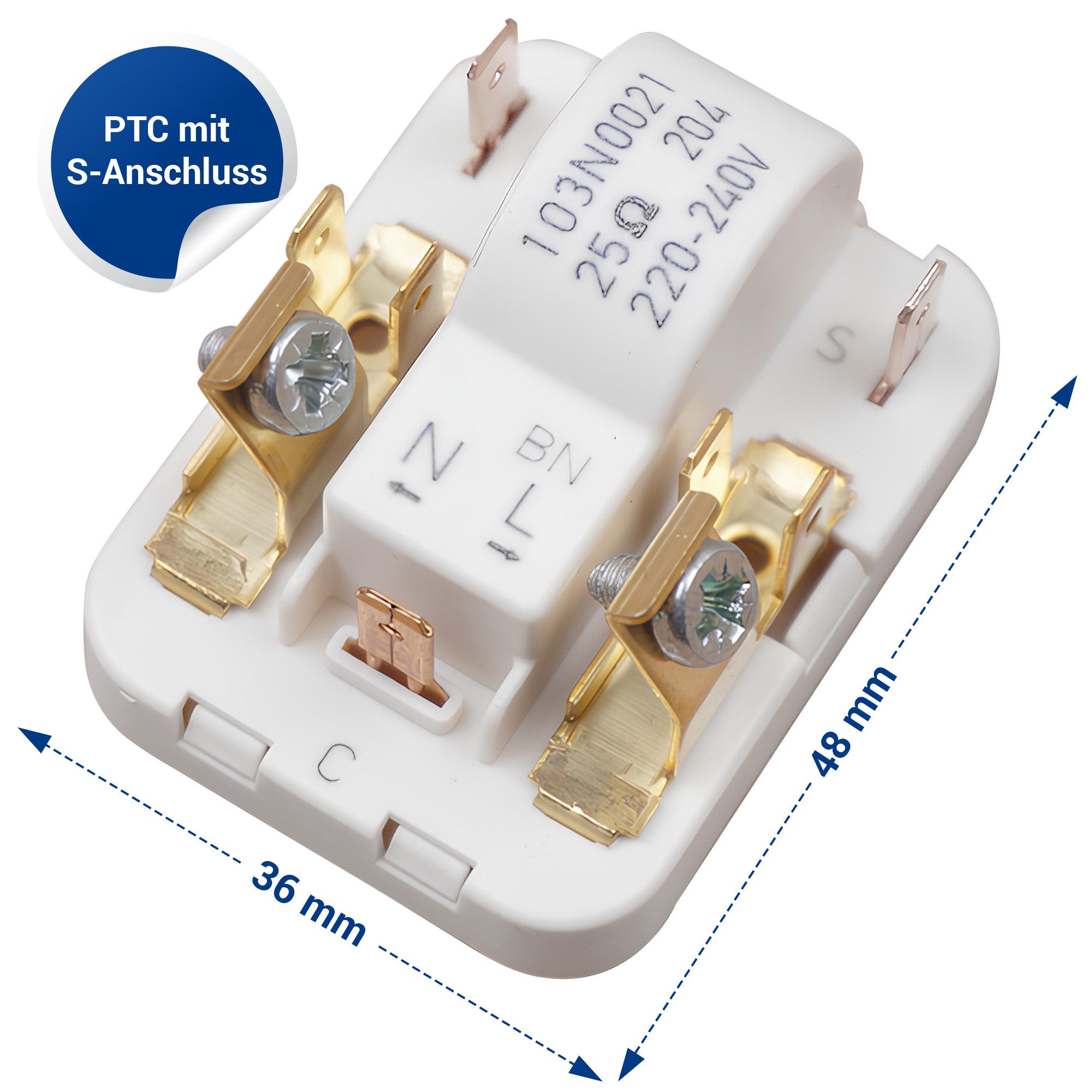 VIOKS Relais-Modul Anlassvorrichtung Ersatz für Danfoss 103N0021, 4,8 mm AMP für Kompressor Kühlschrank Gefrierschrank