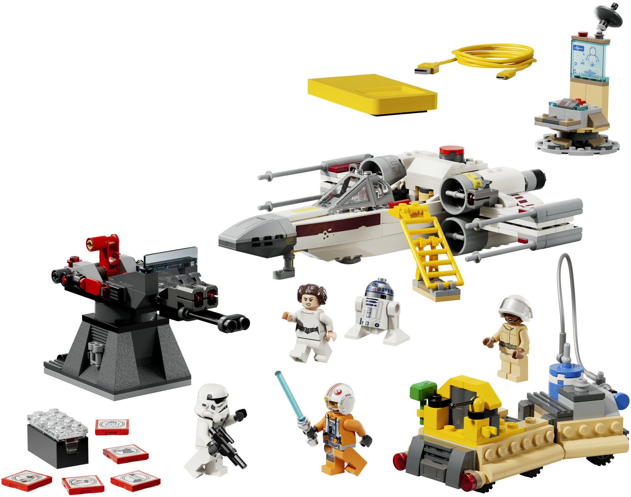 LEGO® SMART Play: Lukes Rot Fünf X-Wing (75423), LEGO Star Wars™ Konstruktionsspielsteine, (581 St), inklusive SMART Brick; mit Licht- und Soundeffekten