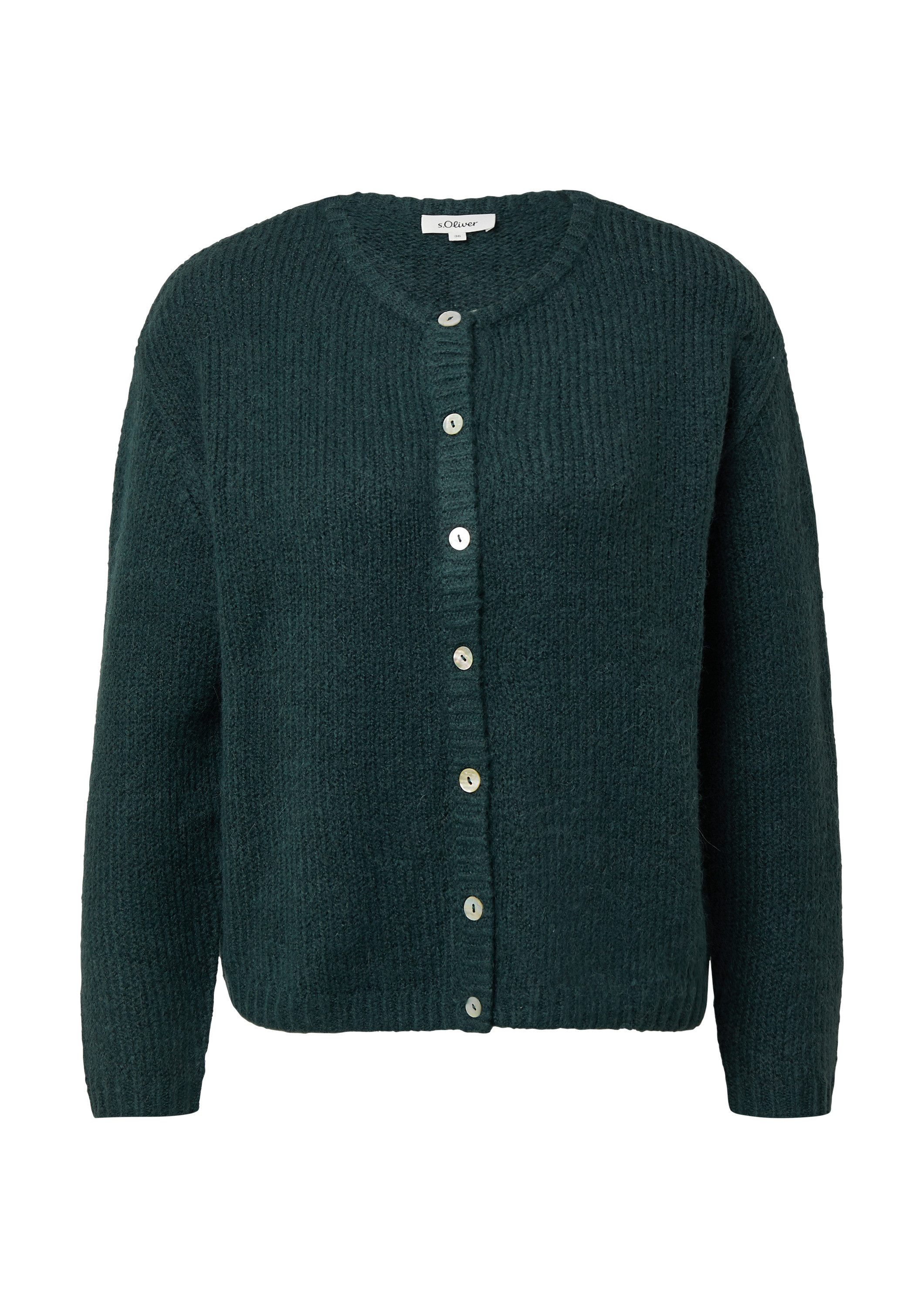 s.Oliver Cardigan Strickjacke Weiche Strickjacke aus Alpakamix günstig online kaufen