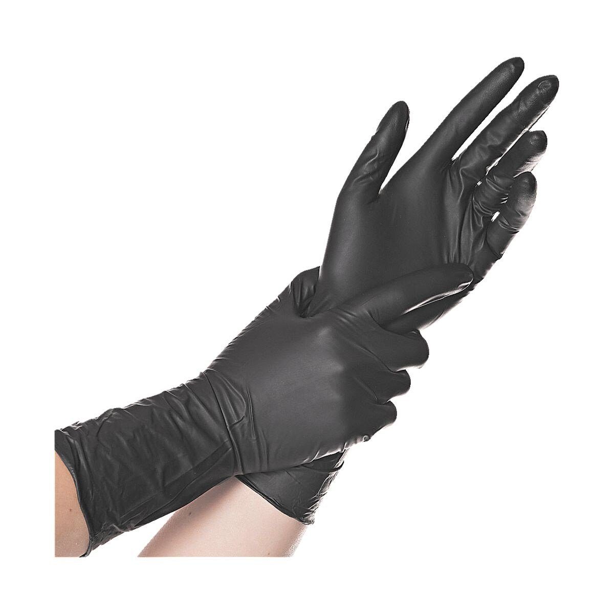 Franz Mensch Einweghandschuhe SAFE LONG (100-St) 100 Stck./Pack, lebensmittelecht, extra lang, latex-/ puderfrei