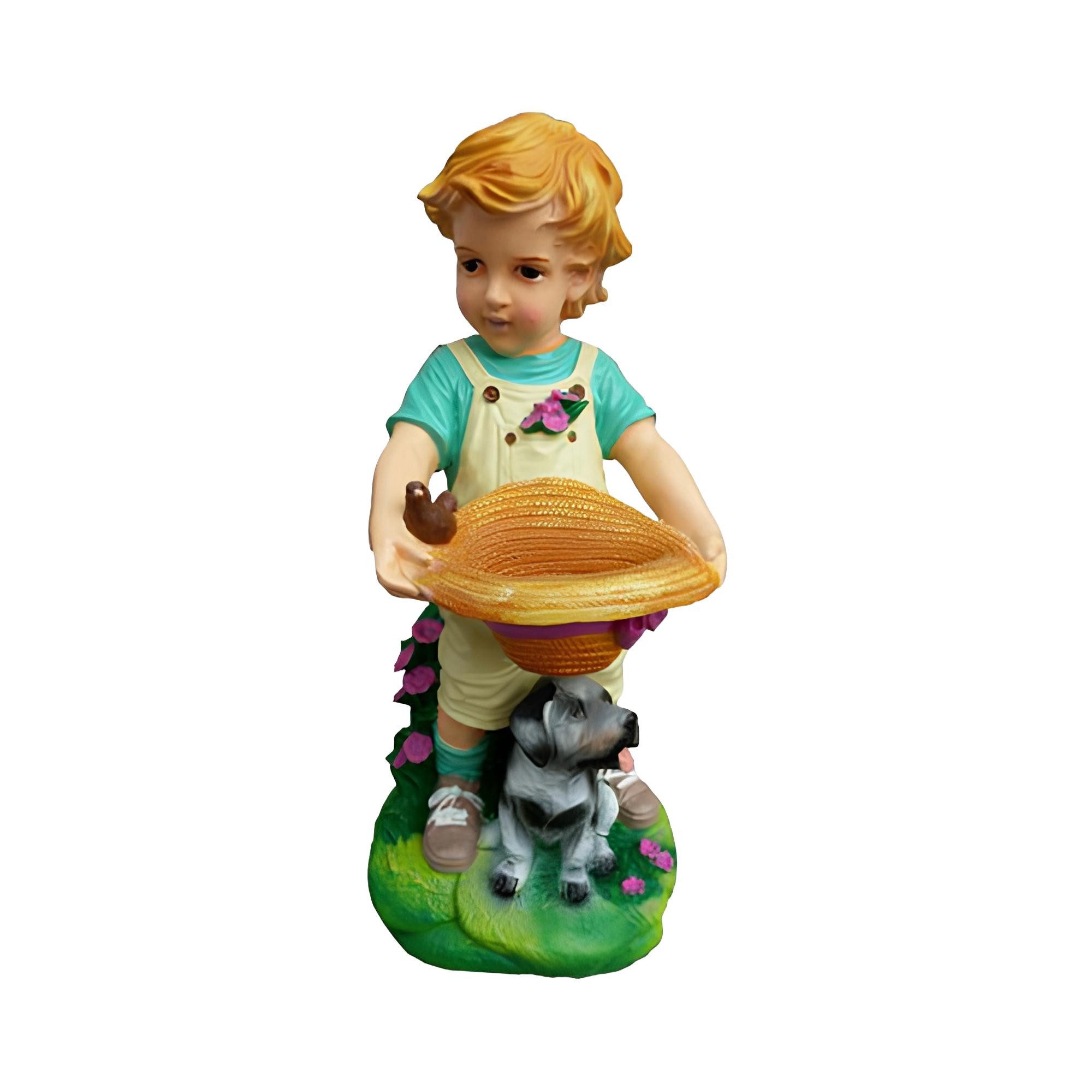 JVmoebel Skulptur Deko Figur Statue Skulptur 48 cm Фигурки Statuen Скульптуры Junge (SKULPTUR MATERIAL: ACRYL 48 cm Höhe), Made in Europa