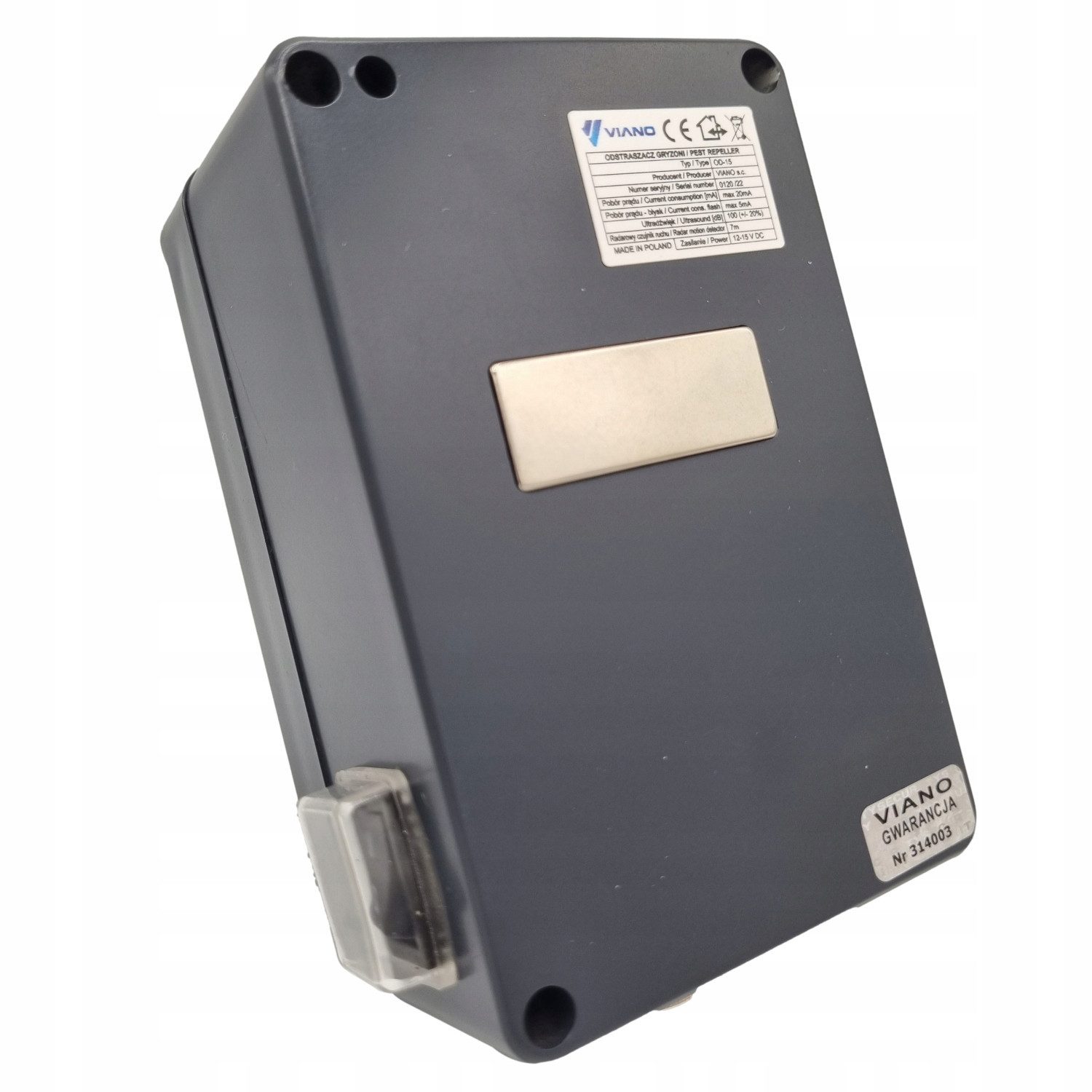Viano Ultraschall-Tierabwehr Abwehrgerät gegen Nagetiere, Marder, Mäuse, Ratten, 1-tlg., Ultraschallgenerator, zwei Lautsprecher, Waterstrob – Bild 2 von 5