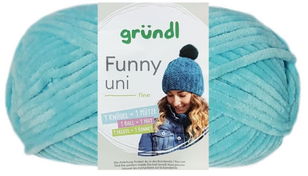 Gründl 100 Gramm Gründl Funny Uni Mikrofasergarn Farbauswahl Bastelgarn