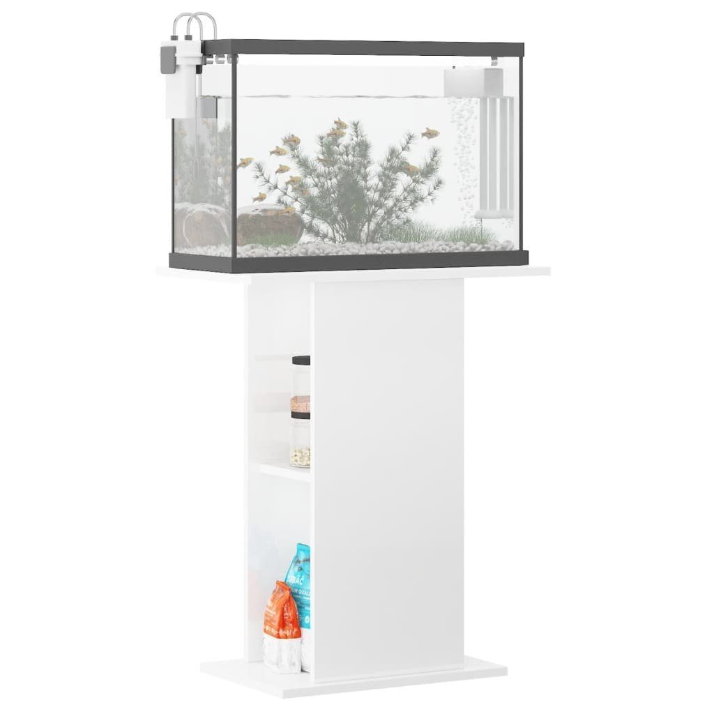 Holzwerkstoff vidaXL Aquariumunterschrank Aquarium cm 60,5x36x72,5 Hochglanz-Weiß Aquariumständer