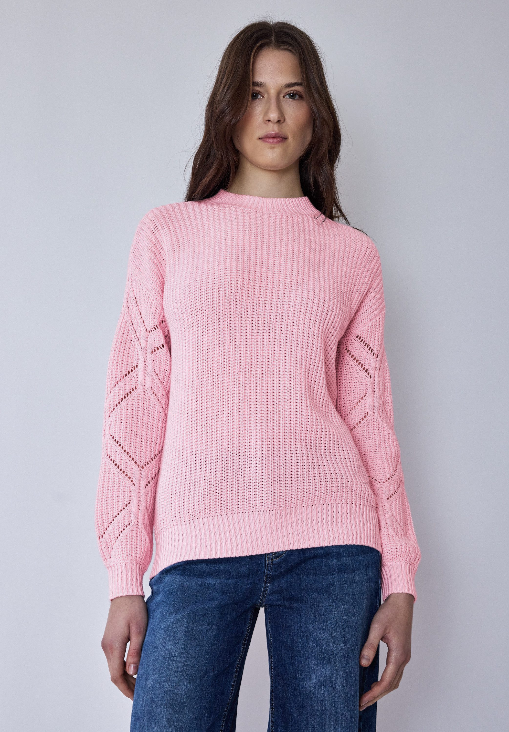 STREET ONE STUDIO Longpullover mit Strick-Detail
