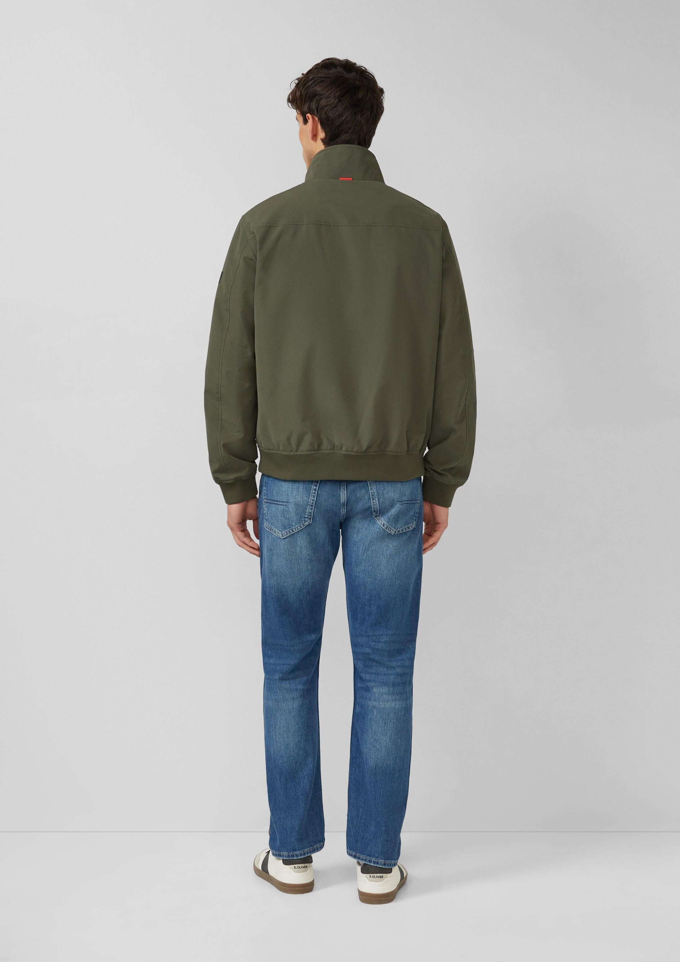 s.Oliver Funktionsjacke Outdoor-Jacke Sportiver Blouson mit Stehkragen und Rippbündchen