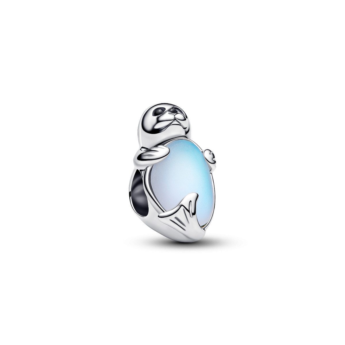 Pandora Charm-Einhänger Pandora Charm Robbe Mondstein-Glas Kristalle Sterling-Silber 794146C01