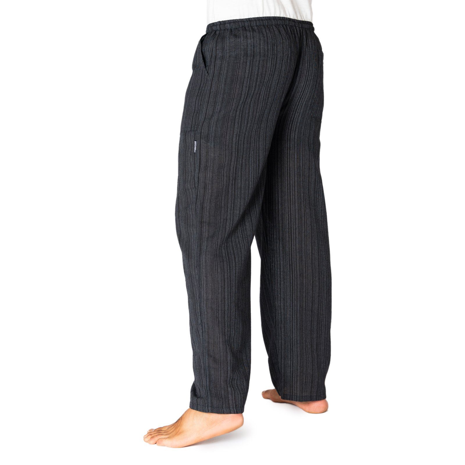 PANASIAM Stoffhose Bundhose Lini bequeme Unisex Stoffhose aus 100% Baumwolle für Damen und Herren Freizeithose mit Taschen Relaxhose bequeme Sommerhose
