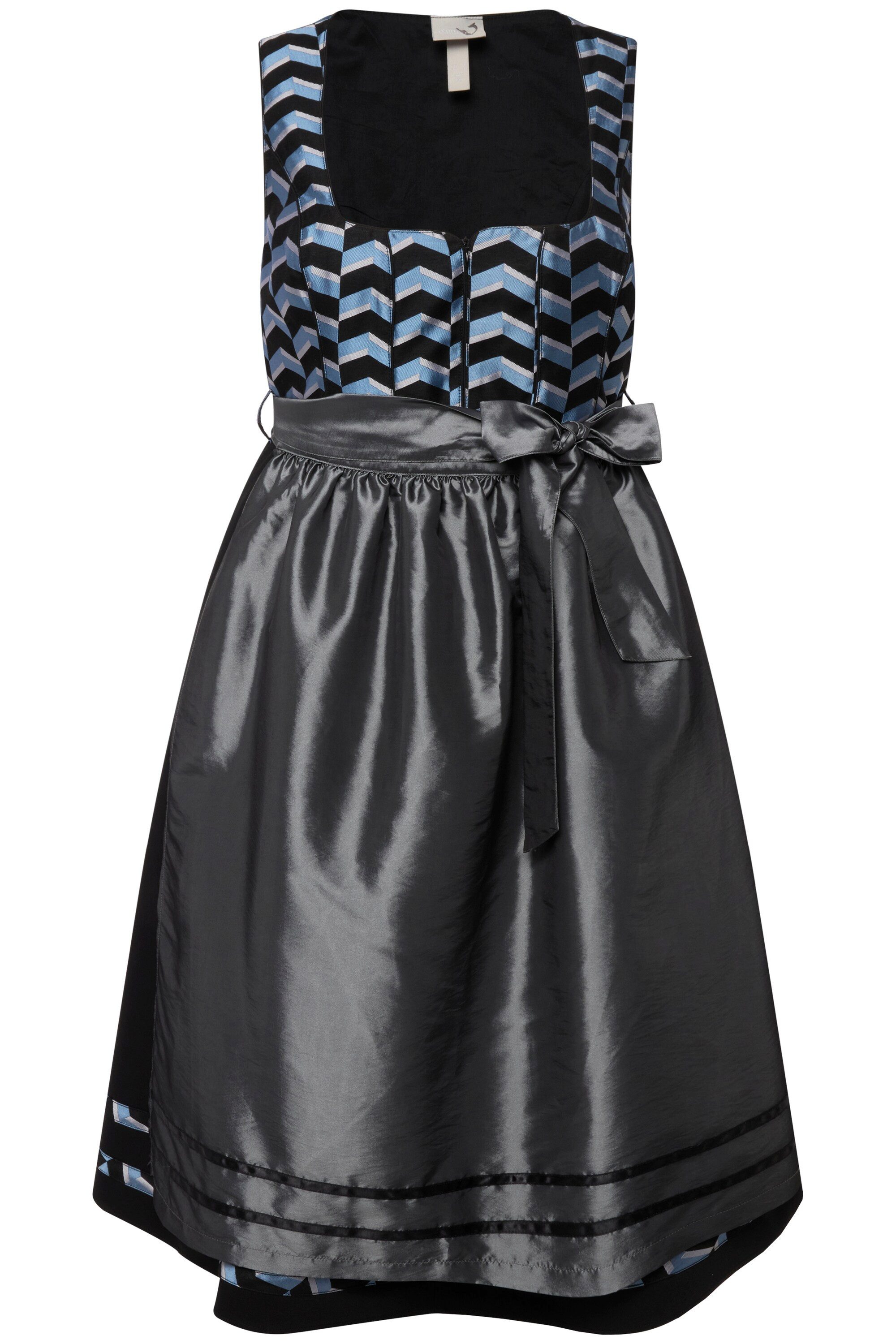 Ulla Popken Dirndl Dirndl Zackenmuster Carree-Ausschnitt günstig online kaufen